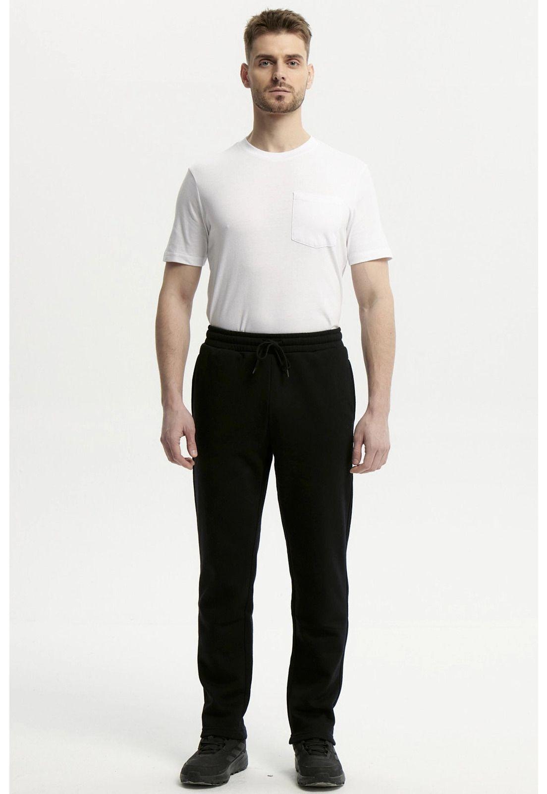 Pantalón Buzo Hombre Calce Recto Negro - Vlll-3