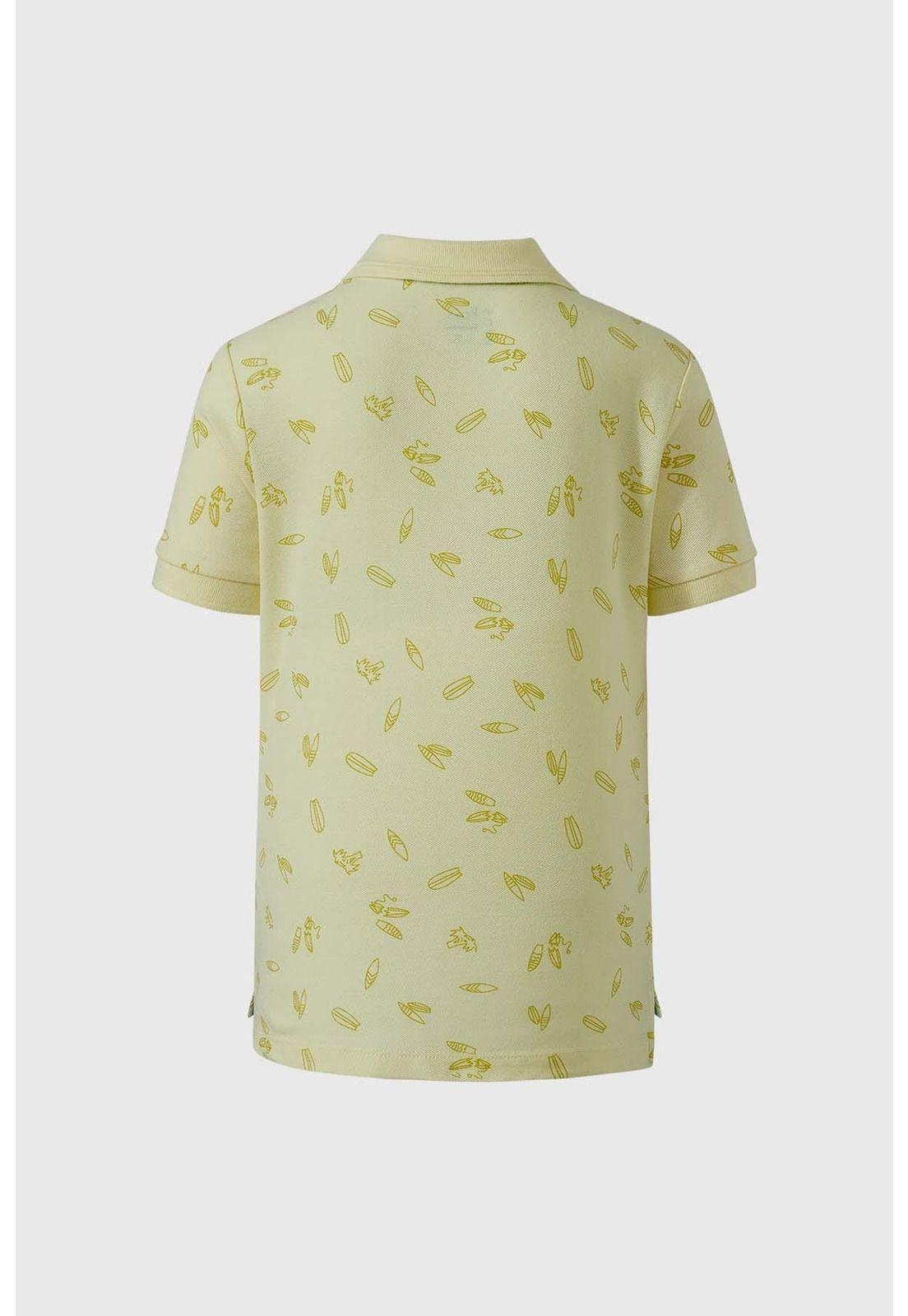 Polera Niño Piqué Print Amarillo-1