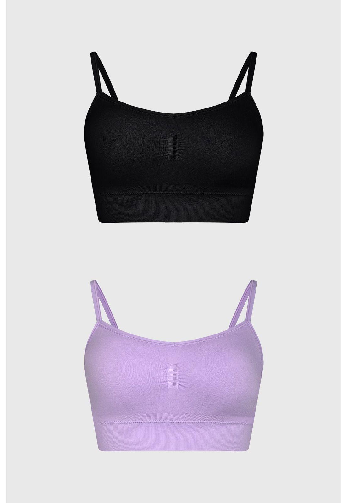 Sostén Mujer Bipack Peto Liso Lila - ll-0