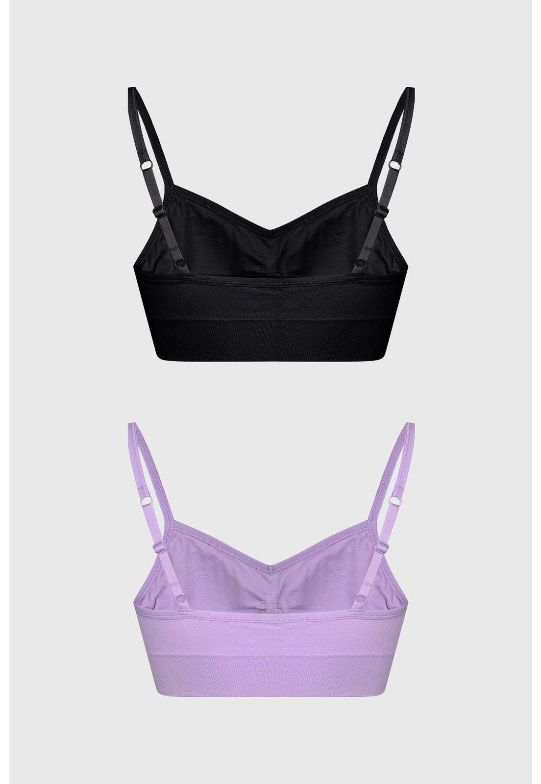 Sostén Mujer Bipack Peto Liso Lila - ll-1