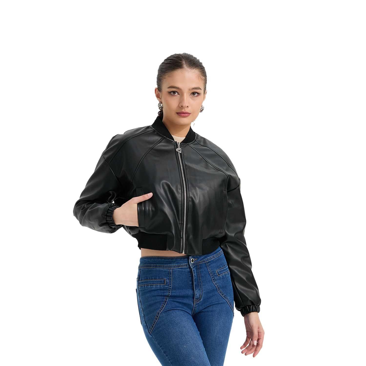 Chaqueta Mujer Bomber Negro Iv Fsp Fashion's Park-0