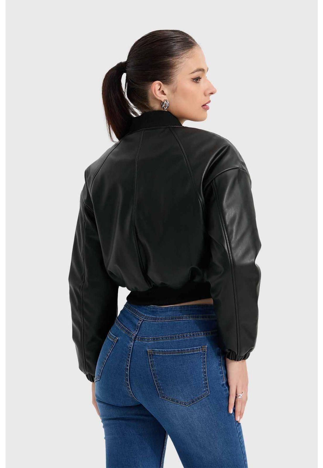 Chaqueta Mujer Bomber Negro - lV-2