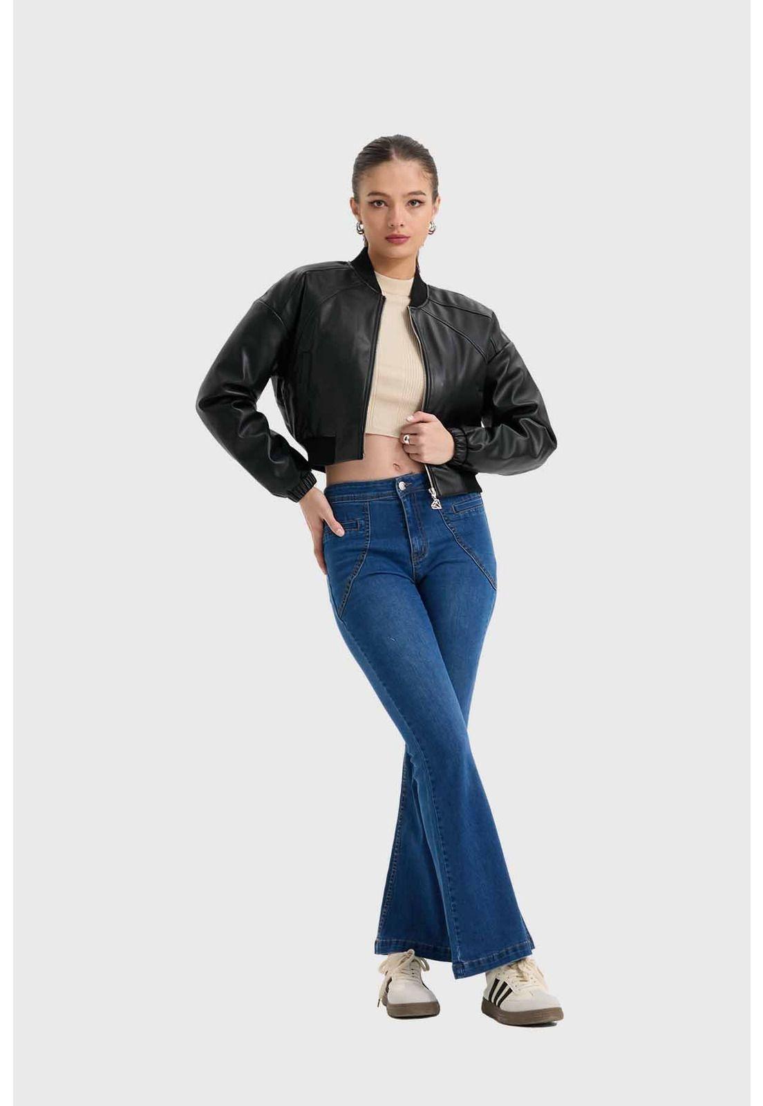 Chaqueta Mujer Bomber Negro - lV-3