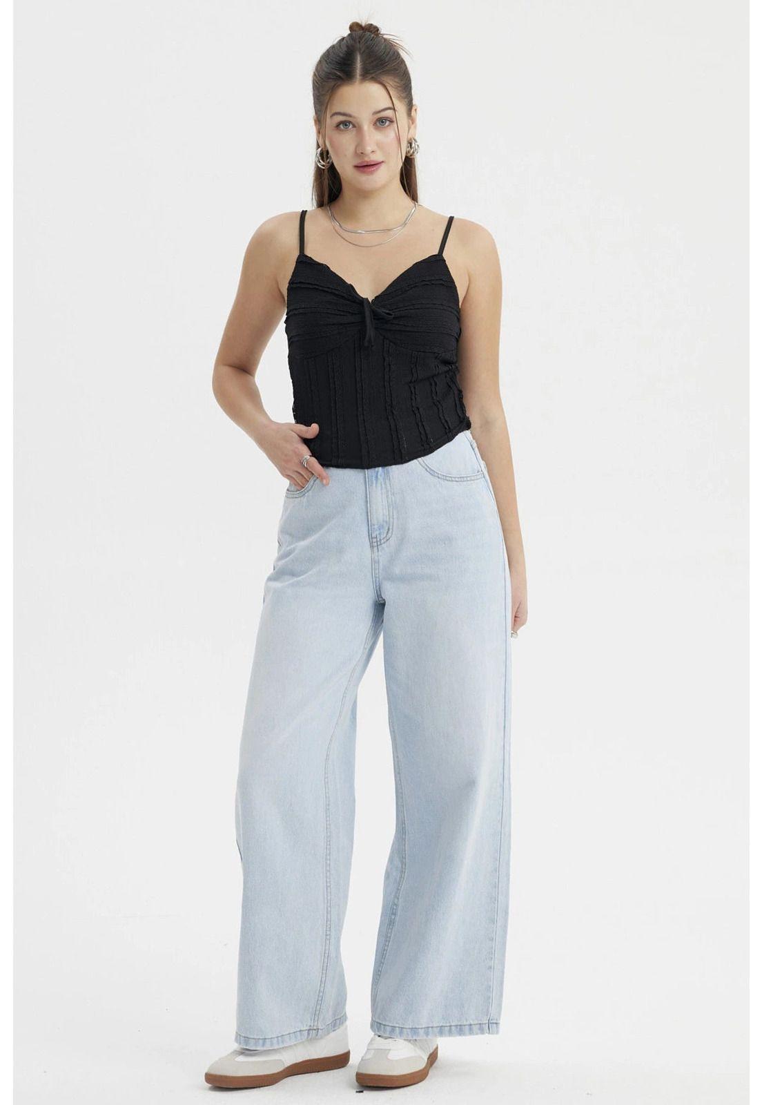 Peto Mujer Texturizada Negro-3