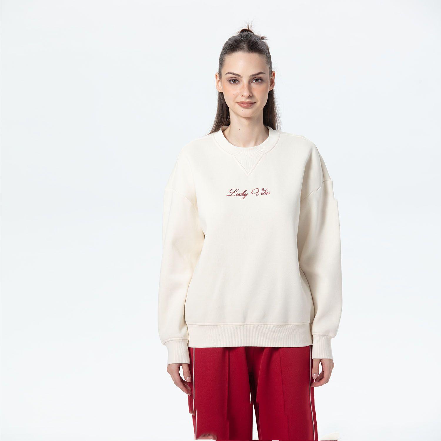 Polerón Mujer Oversize Print Crudo-0