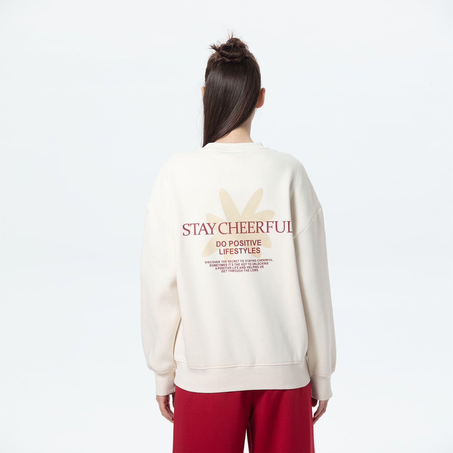 Polerón Mujer Oversize Print Crudo-2