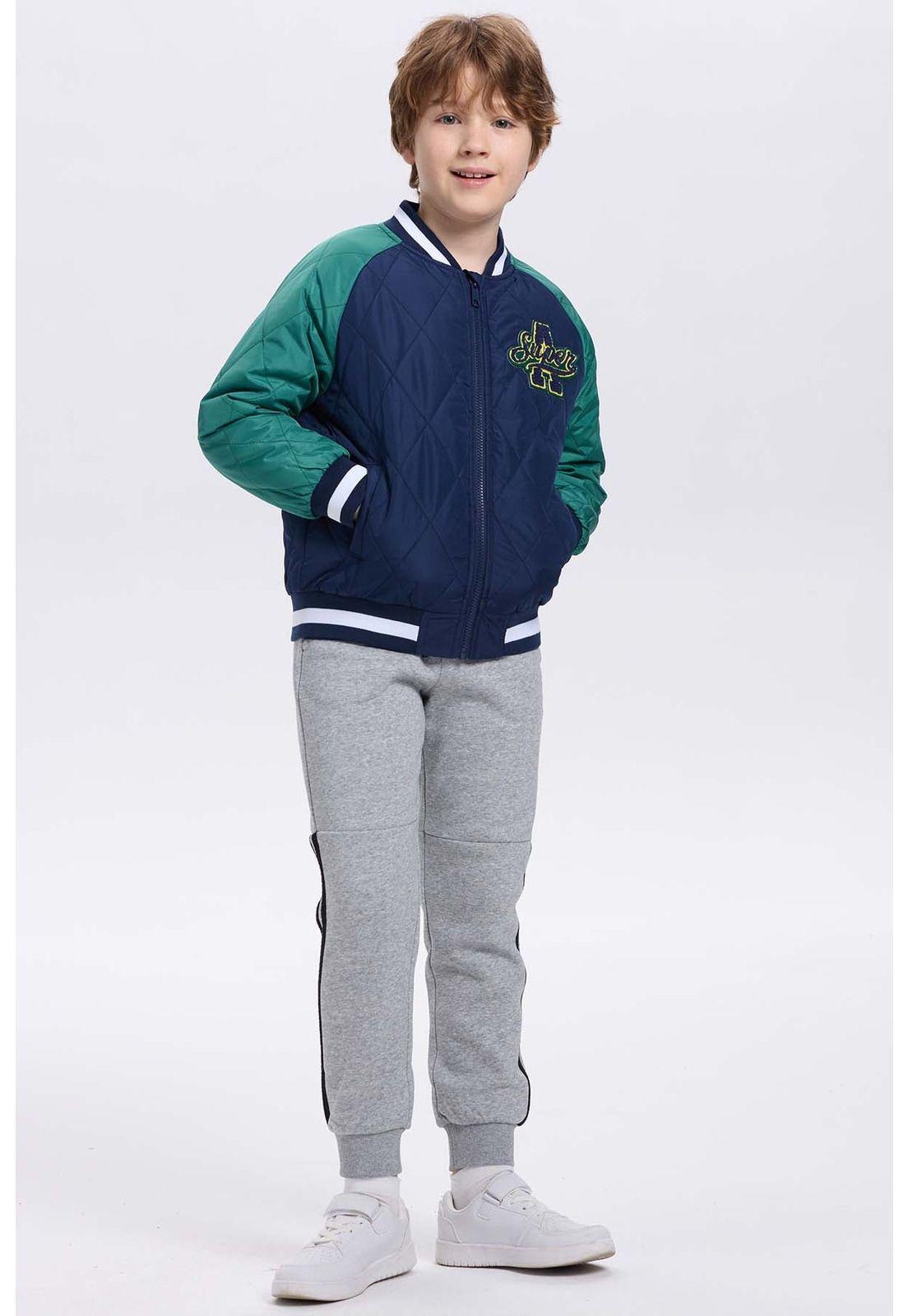 Chaqueta Niño Bomber Azul Oscuro-3