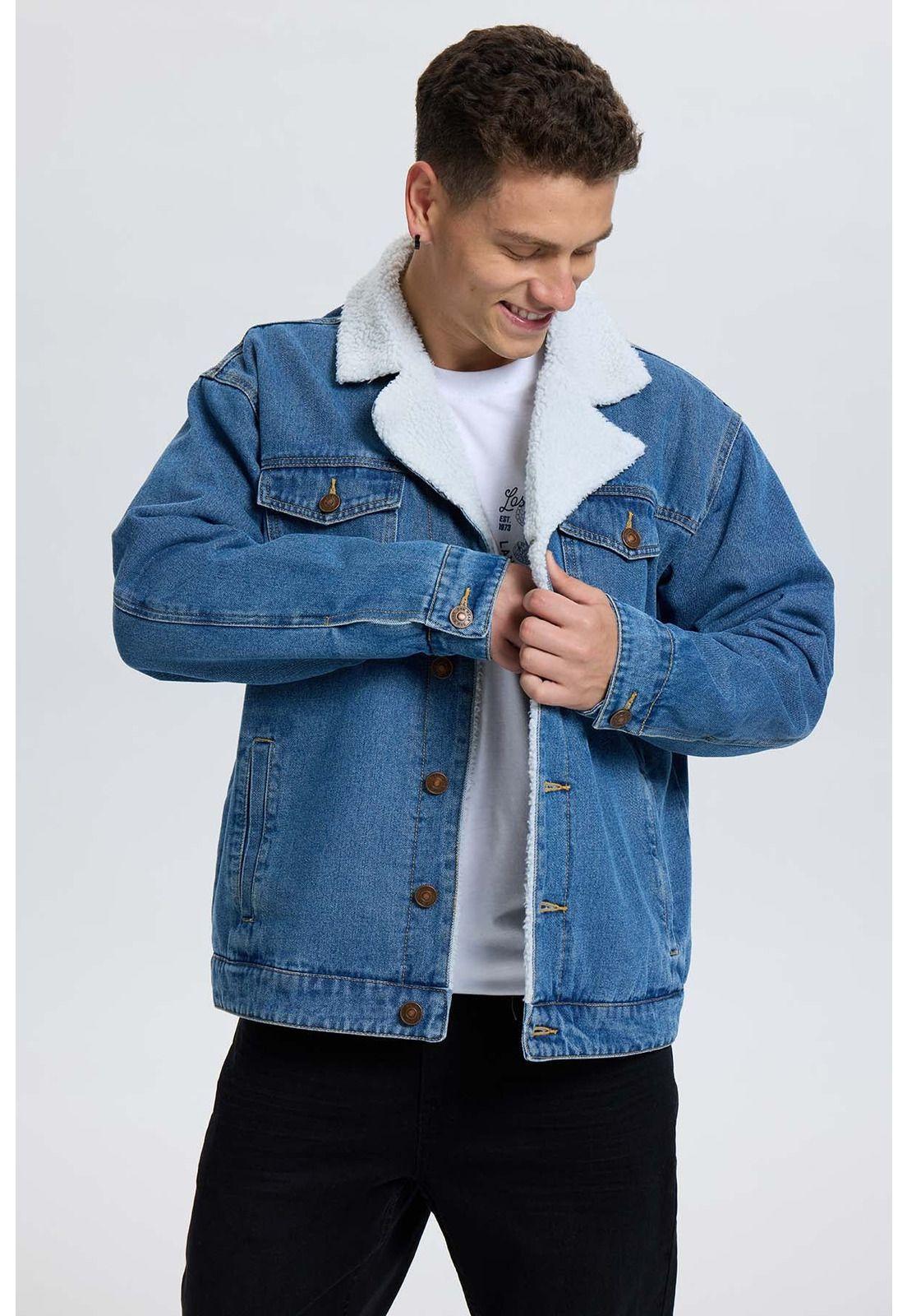 Chaqueta Hombre Mezclilla Azul-0