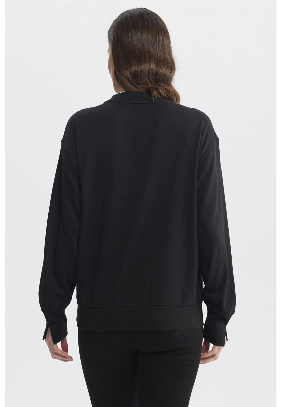 Polerón Mujer Slim Negro - lV-2