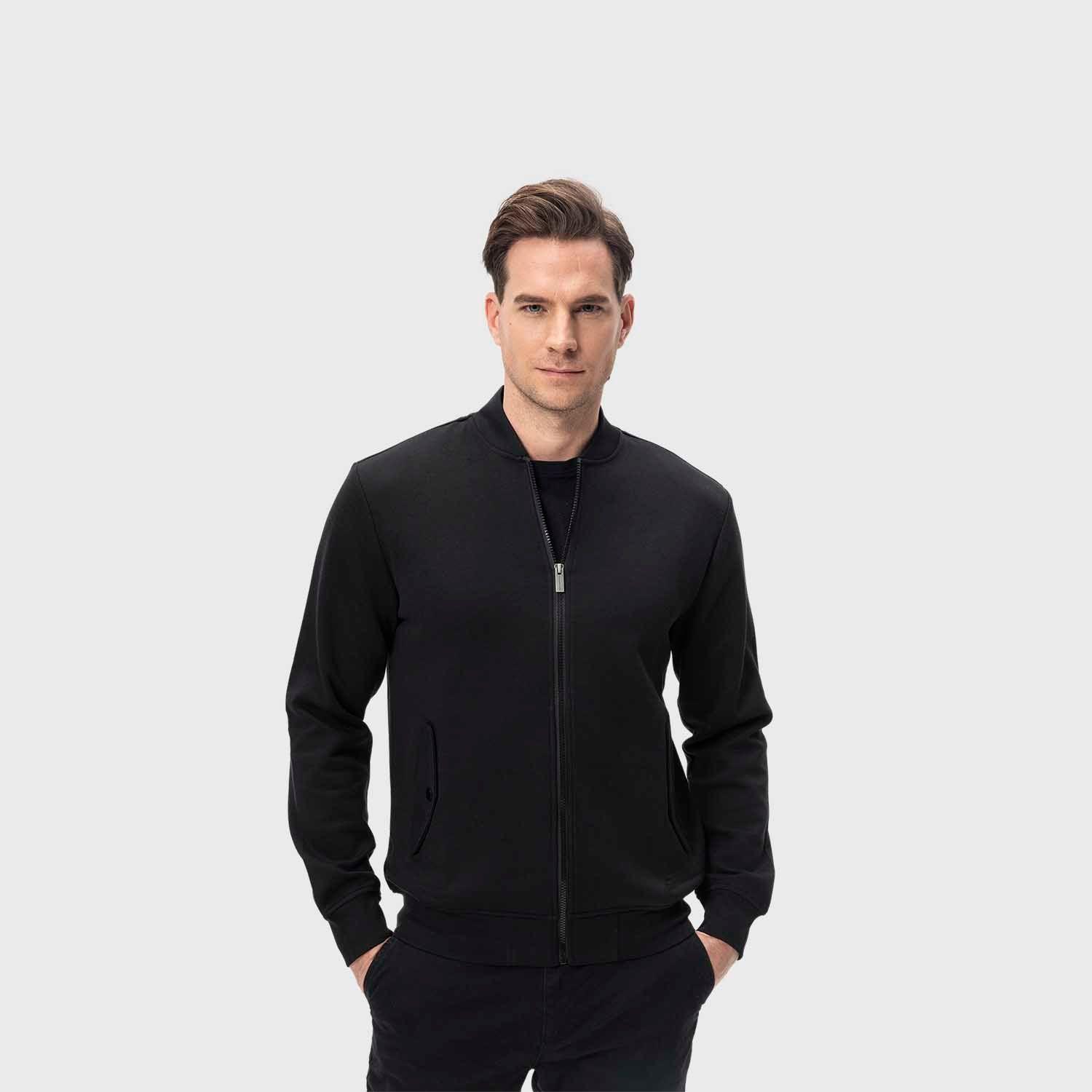 Polerón Hombre Bomber Negro Fashion's Park-1