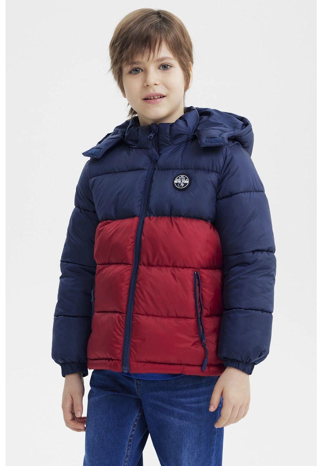 Parka Niño Básica Color Azul Oscuro-1