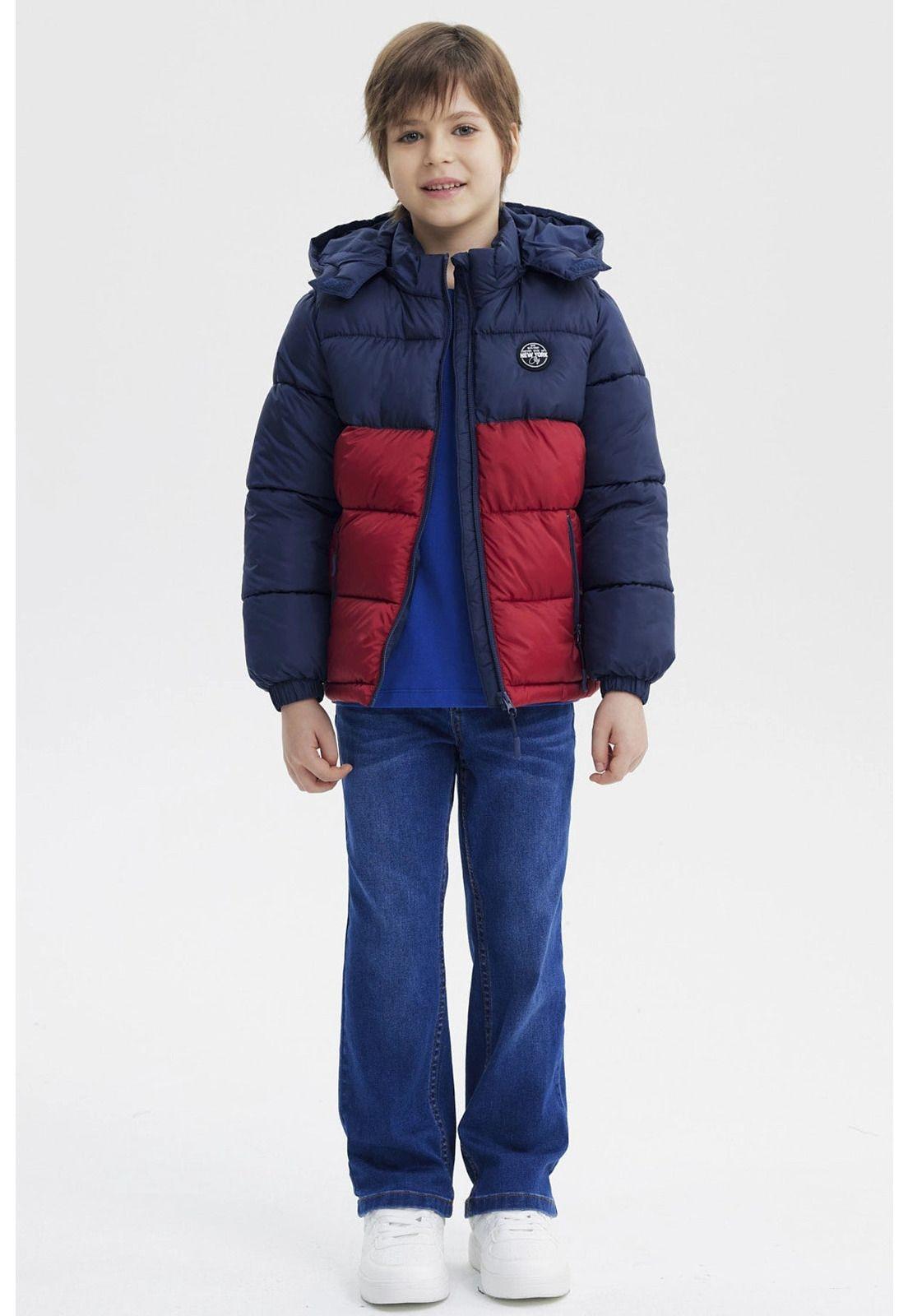 Parka Niño Básica Color Azul Oscuro-3