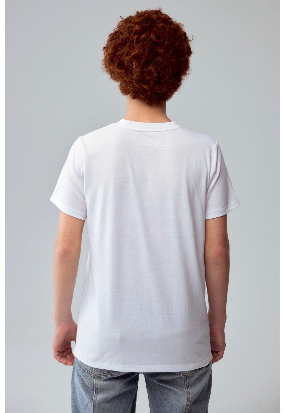 Polera Niño Básica Estampada Blanco - ll-2