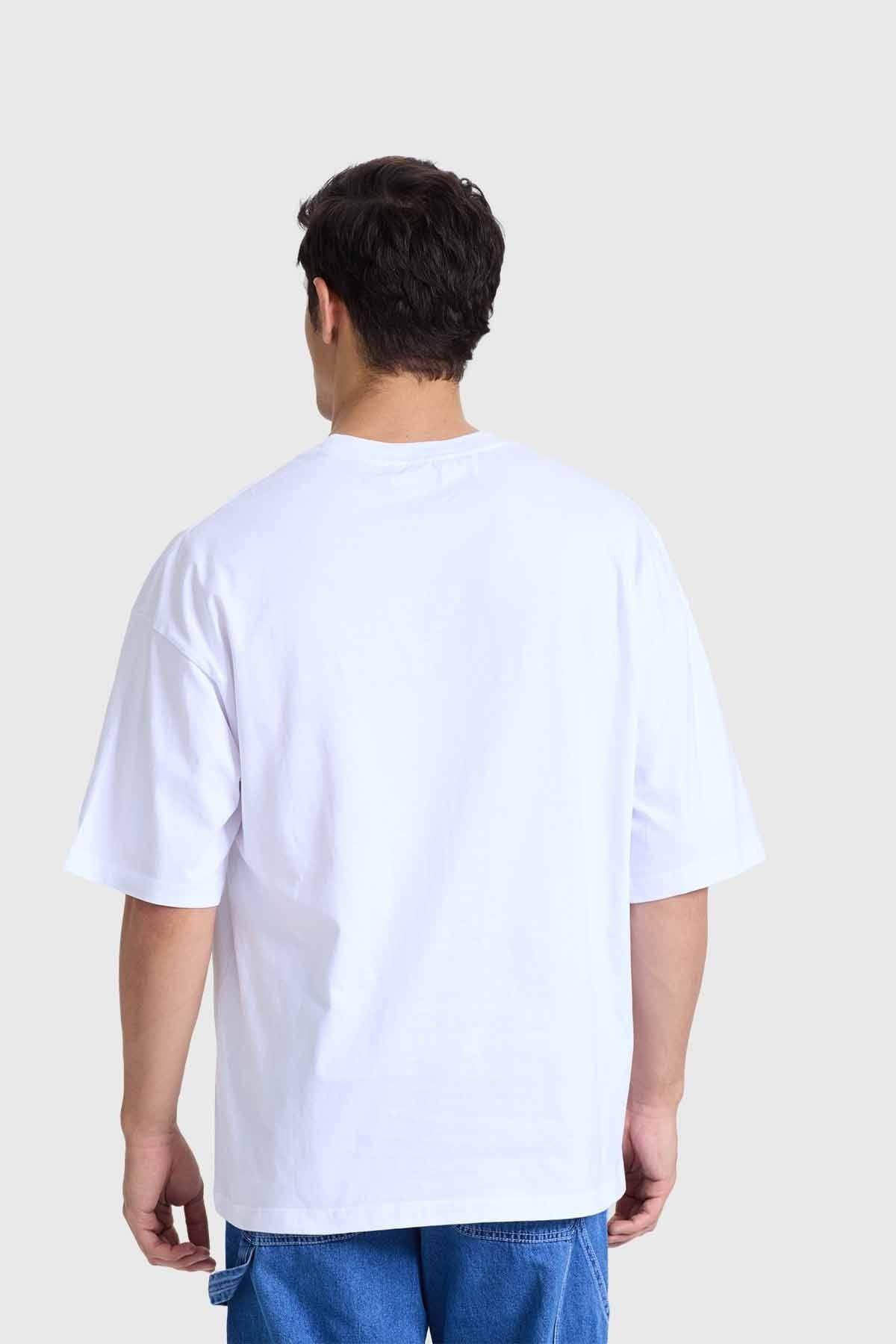 Polera Hombre Oversize Blanco-2