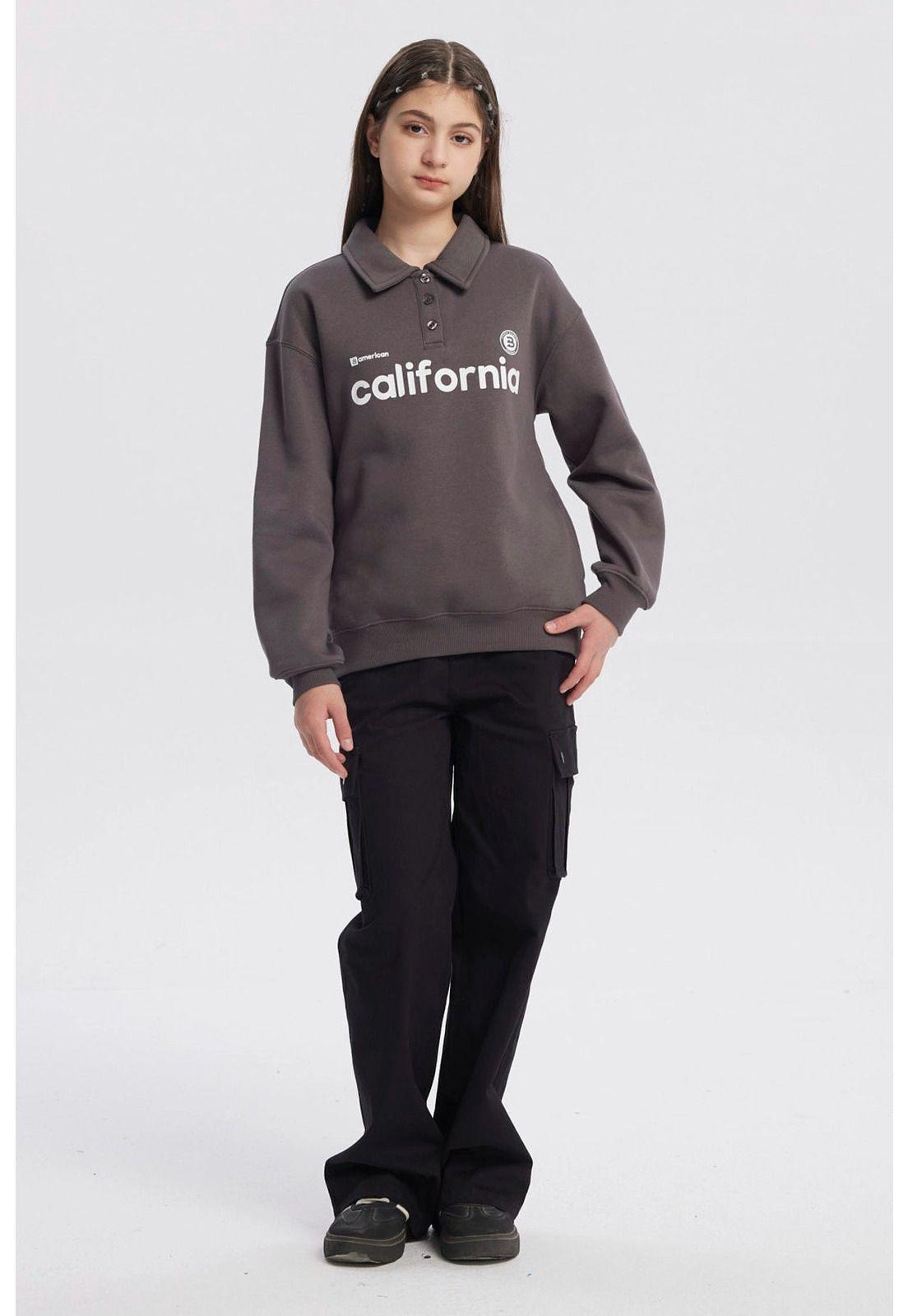 Polerón Niña Cuello Camisero Marengo-3