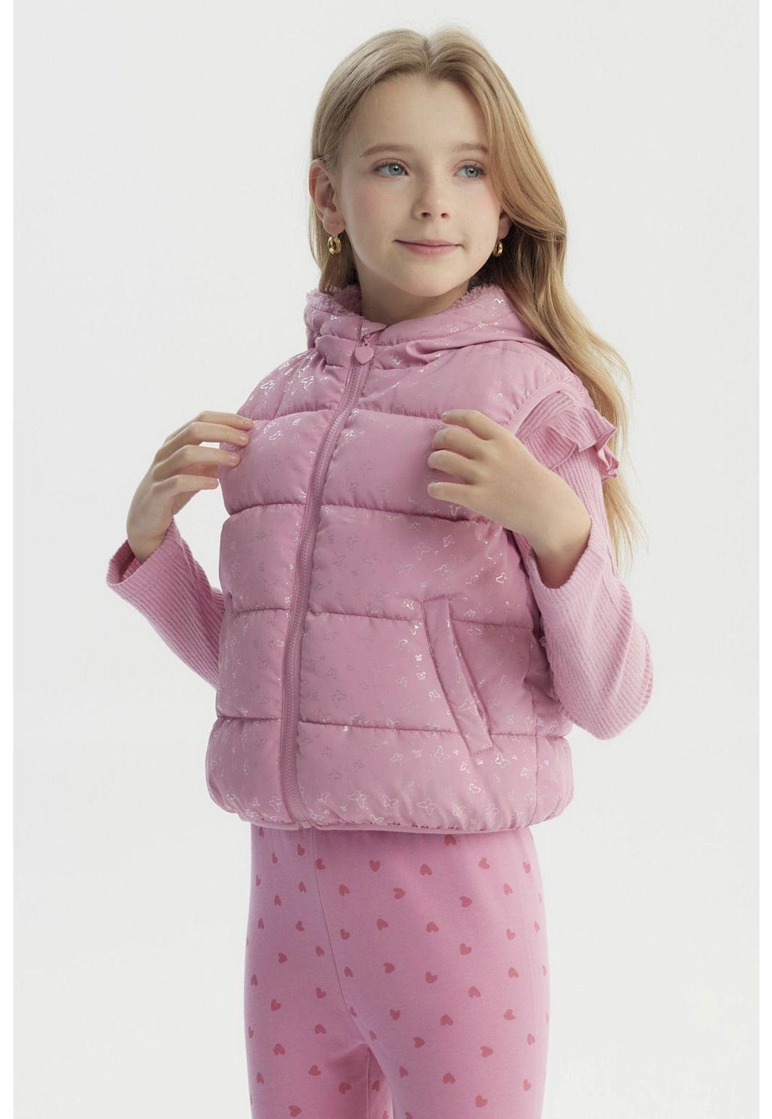 Parka Niña Polar Interior Rosado-1