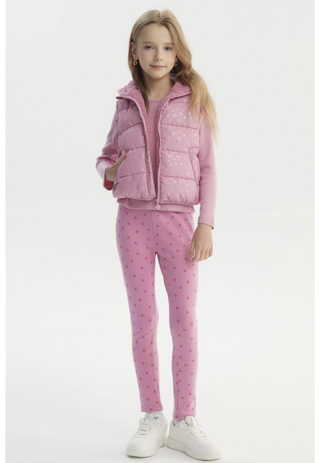 Parka Niña Polar Interior Rosado-3