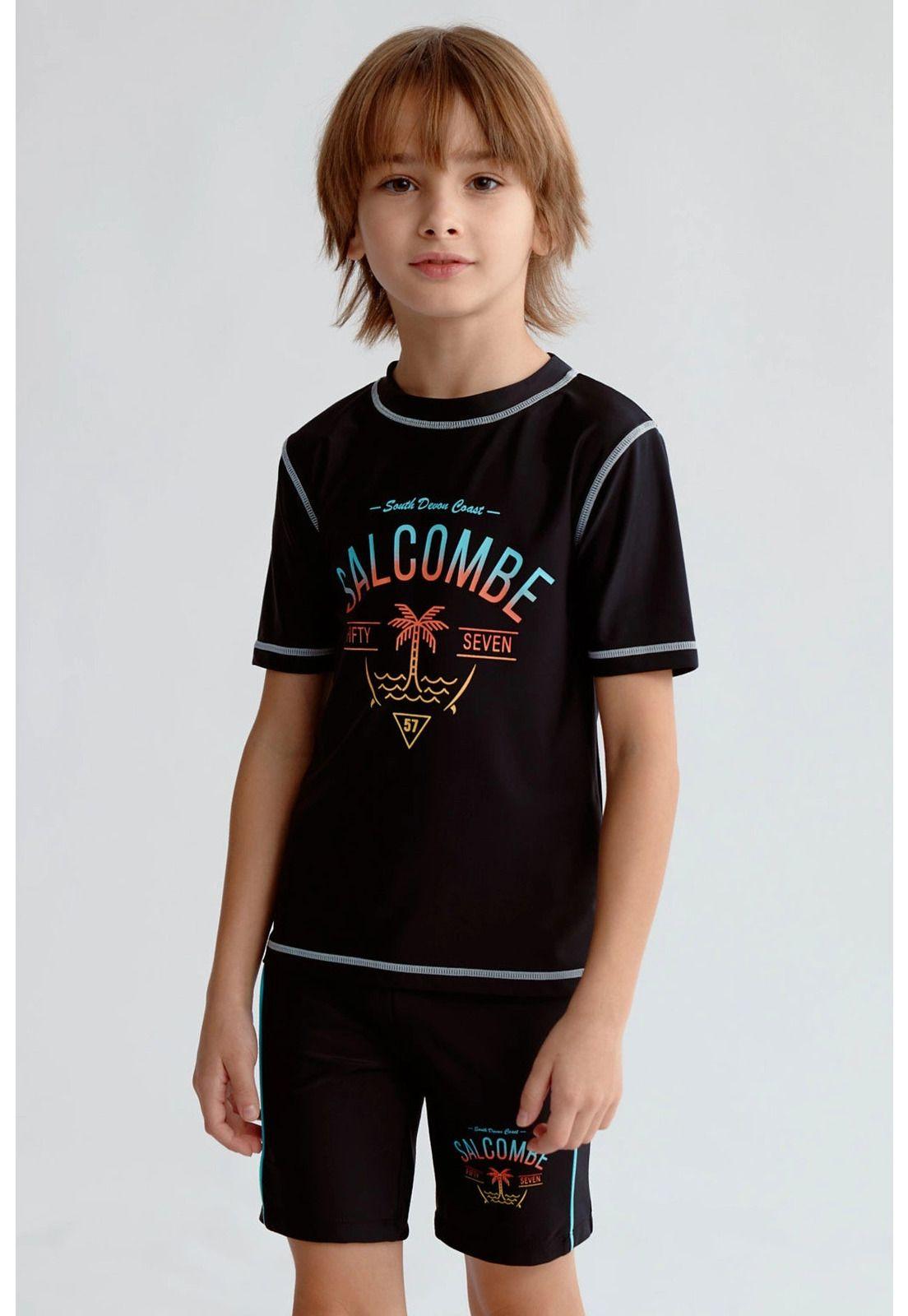 Traje De Baño Niño Filtro Uv Negro-0