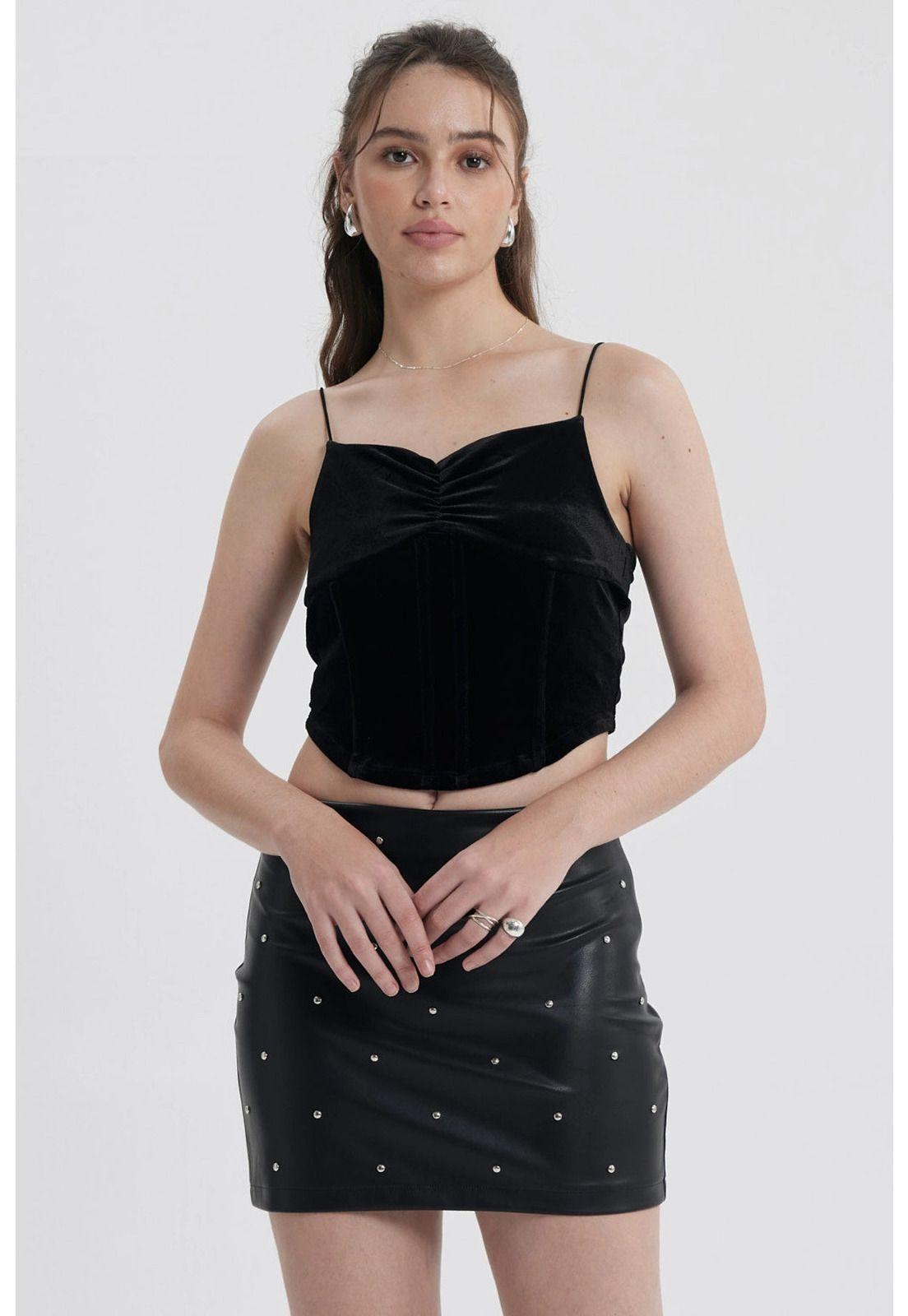 Peto Mujer Velvet Negro-0