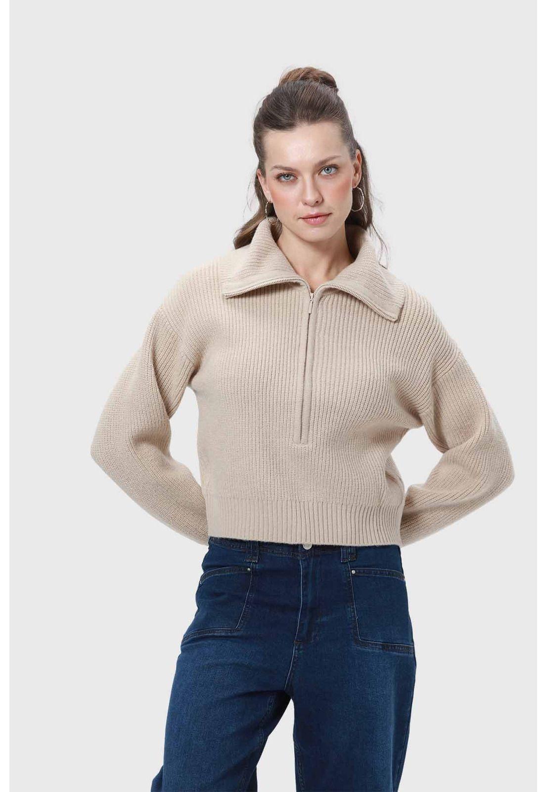 Sweater Mujer Bardot Beige - ll-1