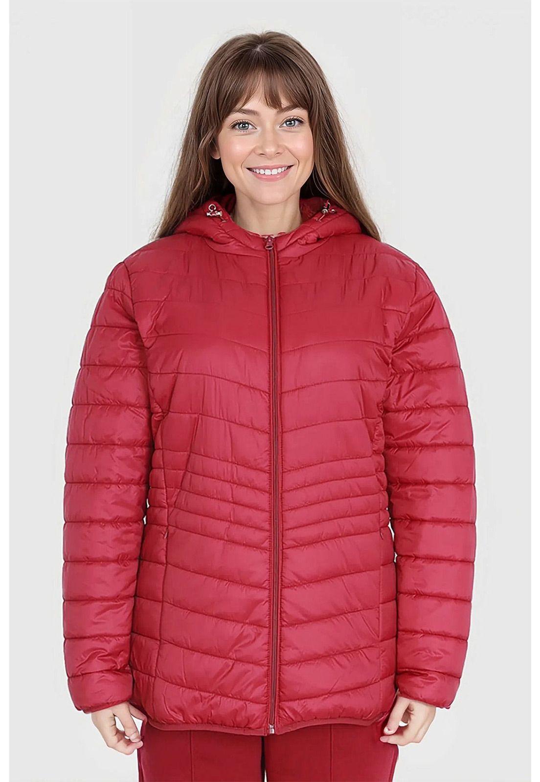 Parka Mujer Con Chiporro Guinda-0
