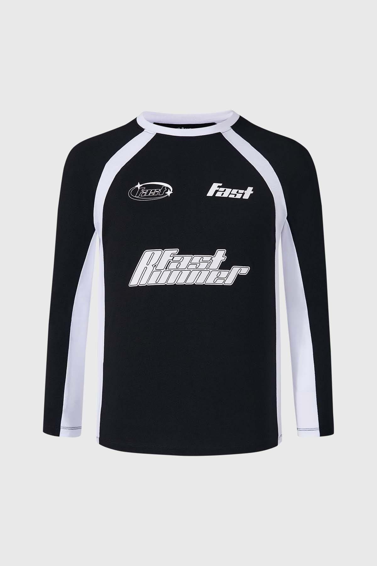 Polera Niño Racing A Contraste Negro-0