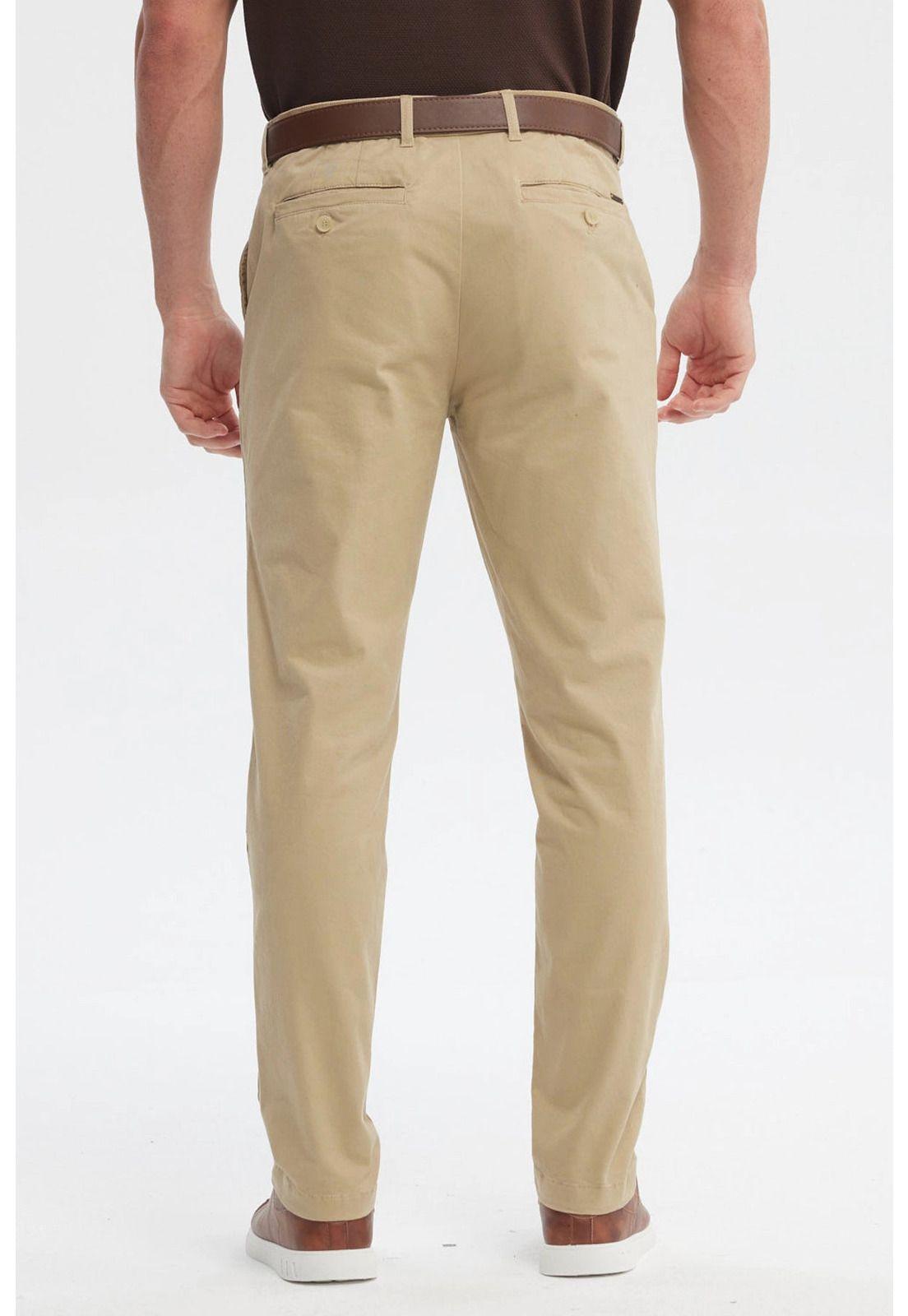 Pantalón Hombre Calce Recto Beige-2