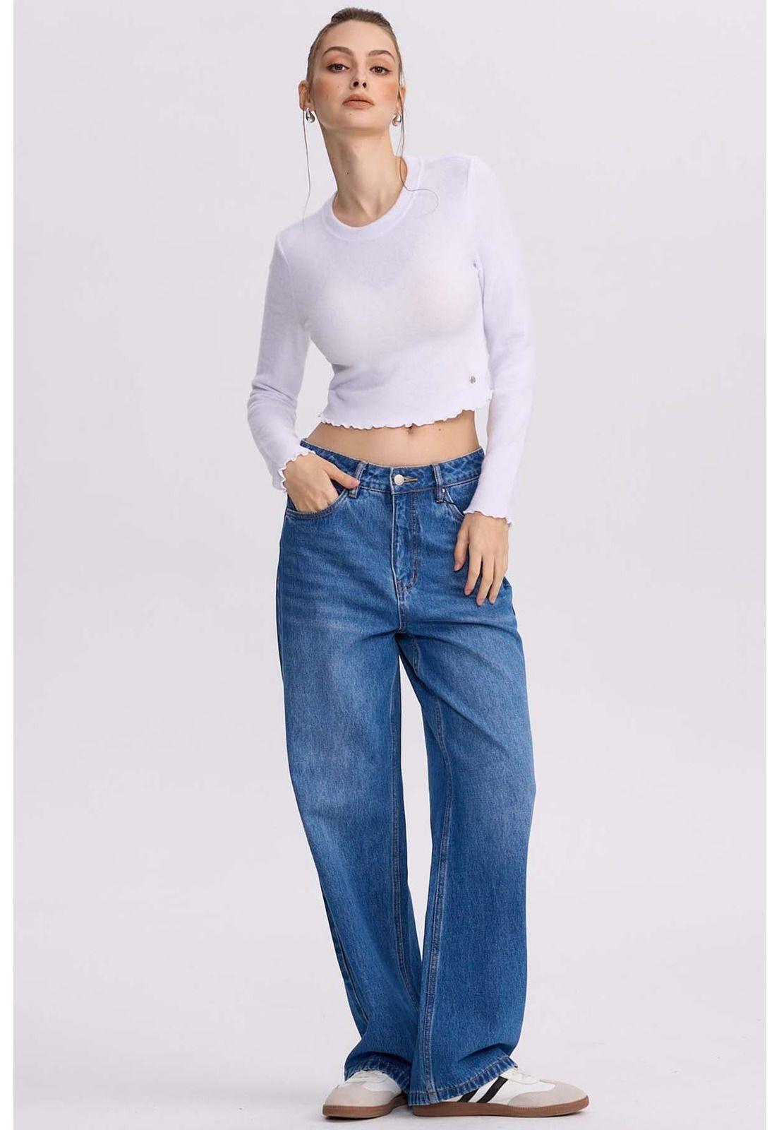 Sweater Mujer Crop Blanco - ll-3