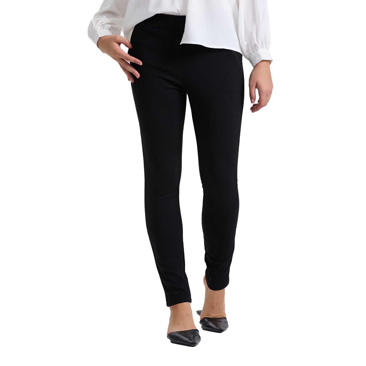 Calza Mujer Pretina Elásticada Negro Fashion's Park-0