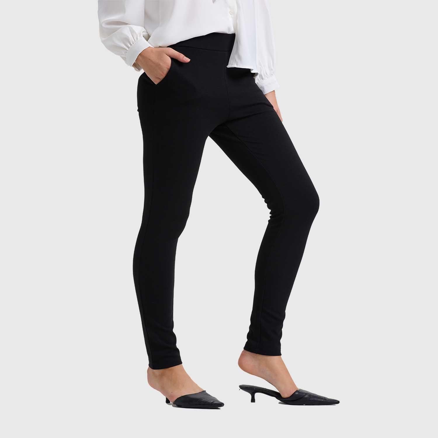 Calza Mujer Pretina Elásticada Negro Fashion's Park-1