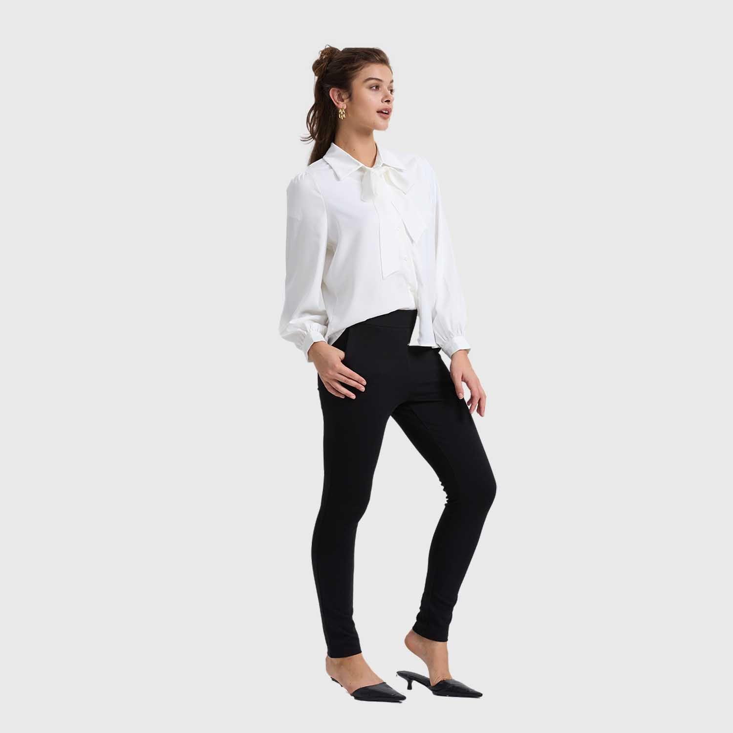 Calza Mujer Pretina Elásticada Negro Fashion's Park-3