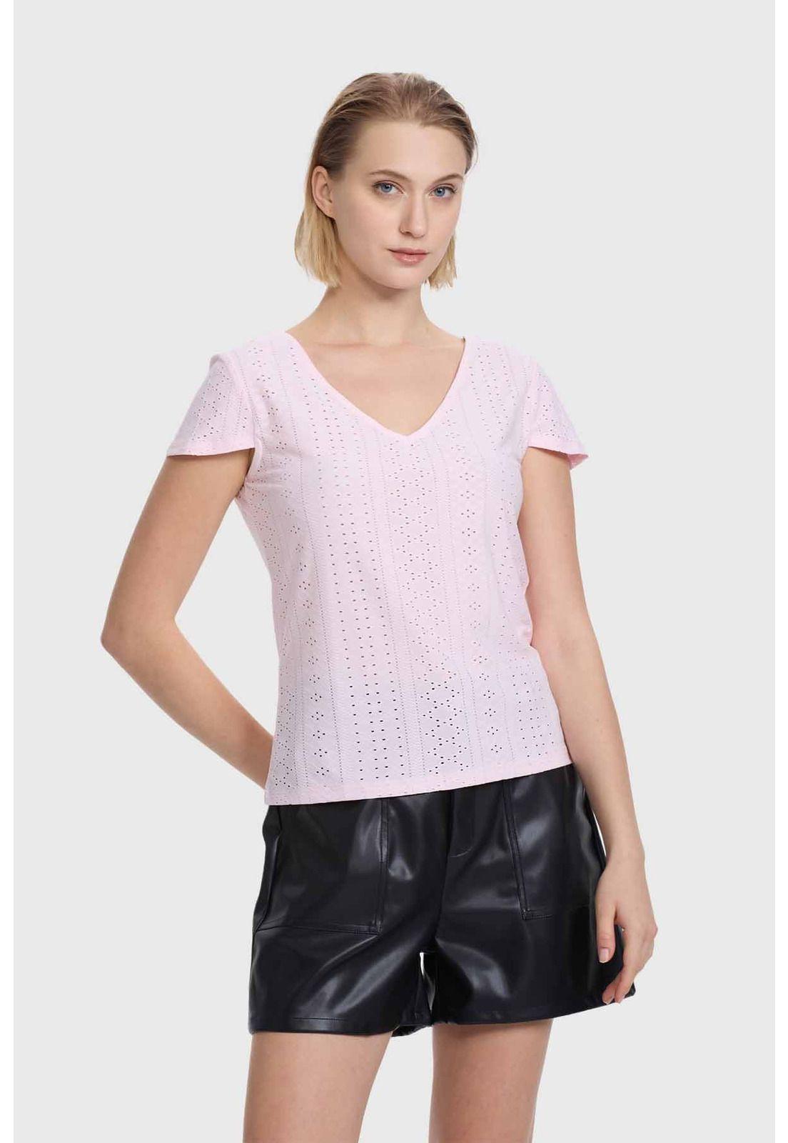 Polera Mujer Espalda Rebajada Rosado-0
