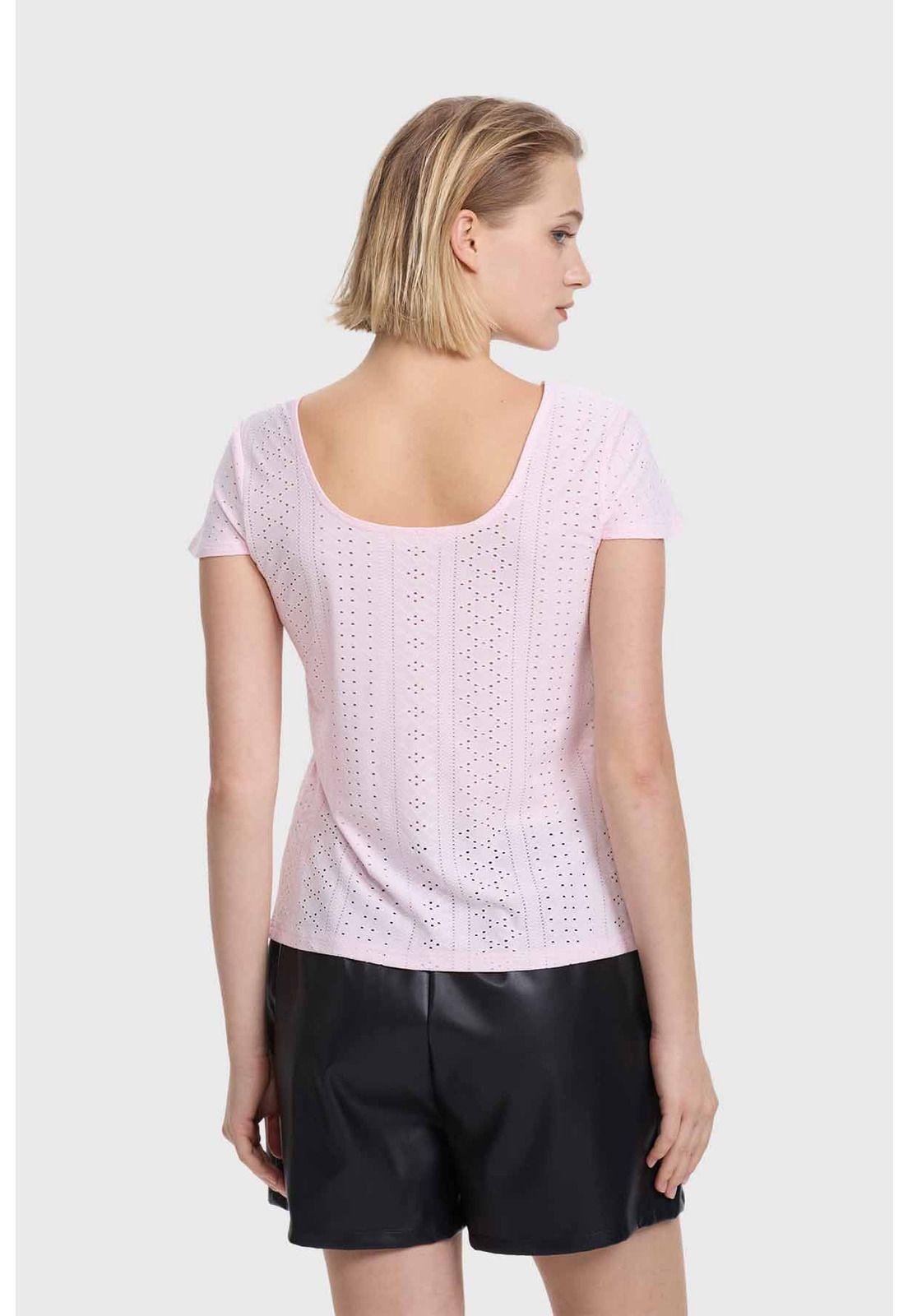 Polera Mujer Espalda Rebajada Rosado-2