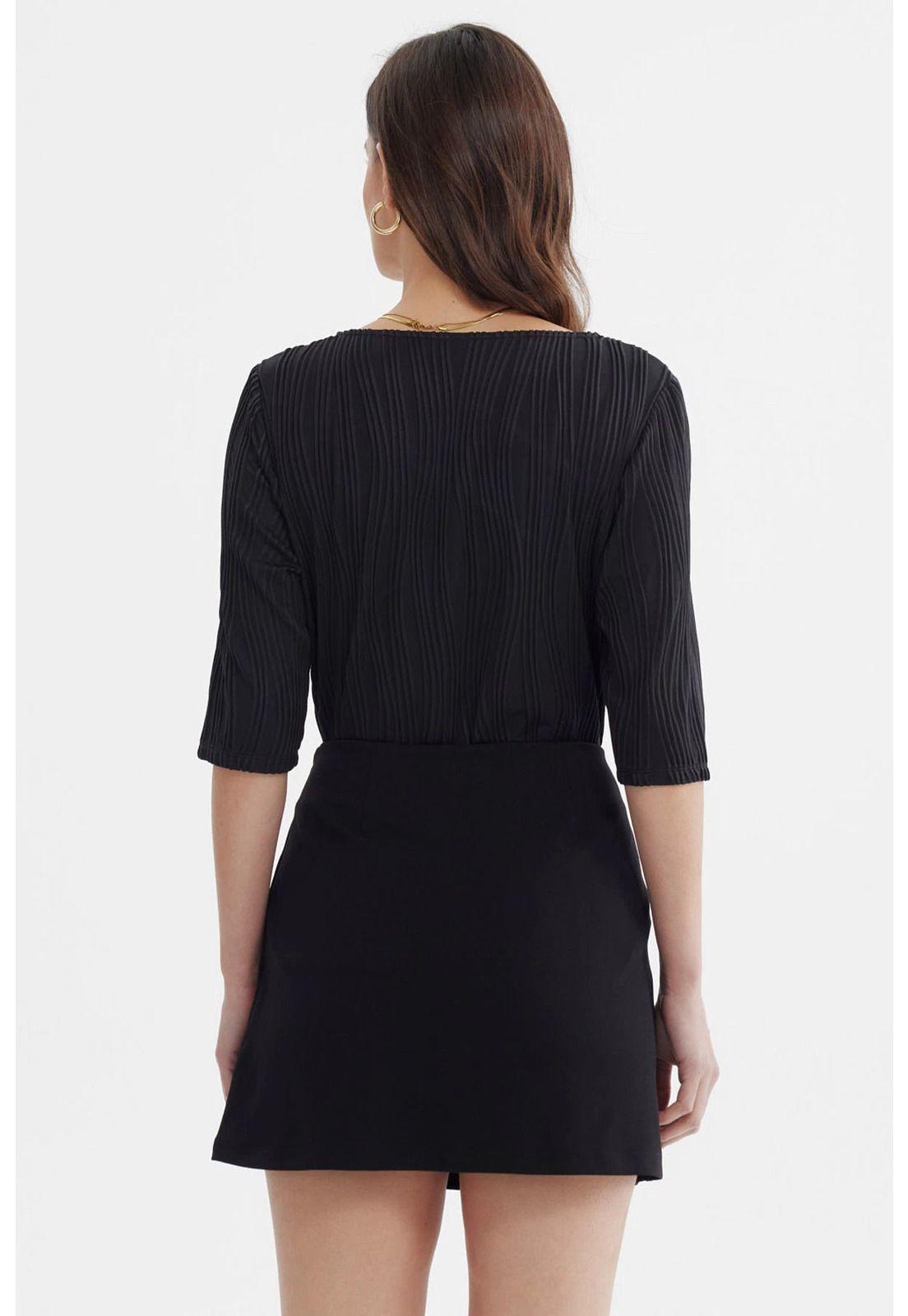 Falda Mujer Short Cruce Delantero Negro-2