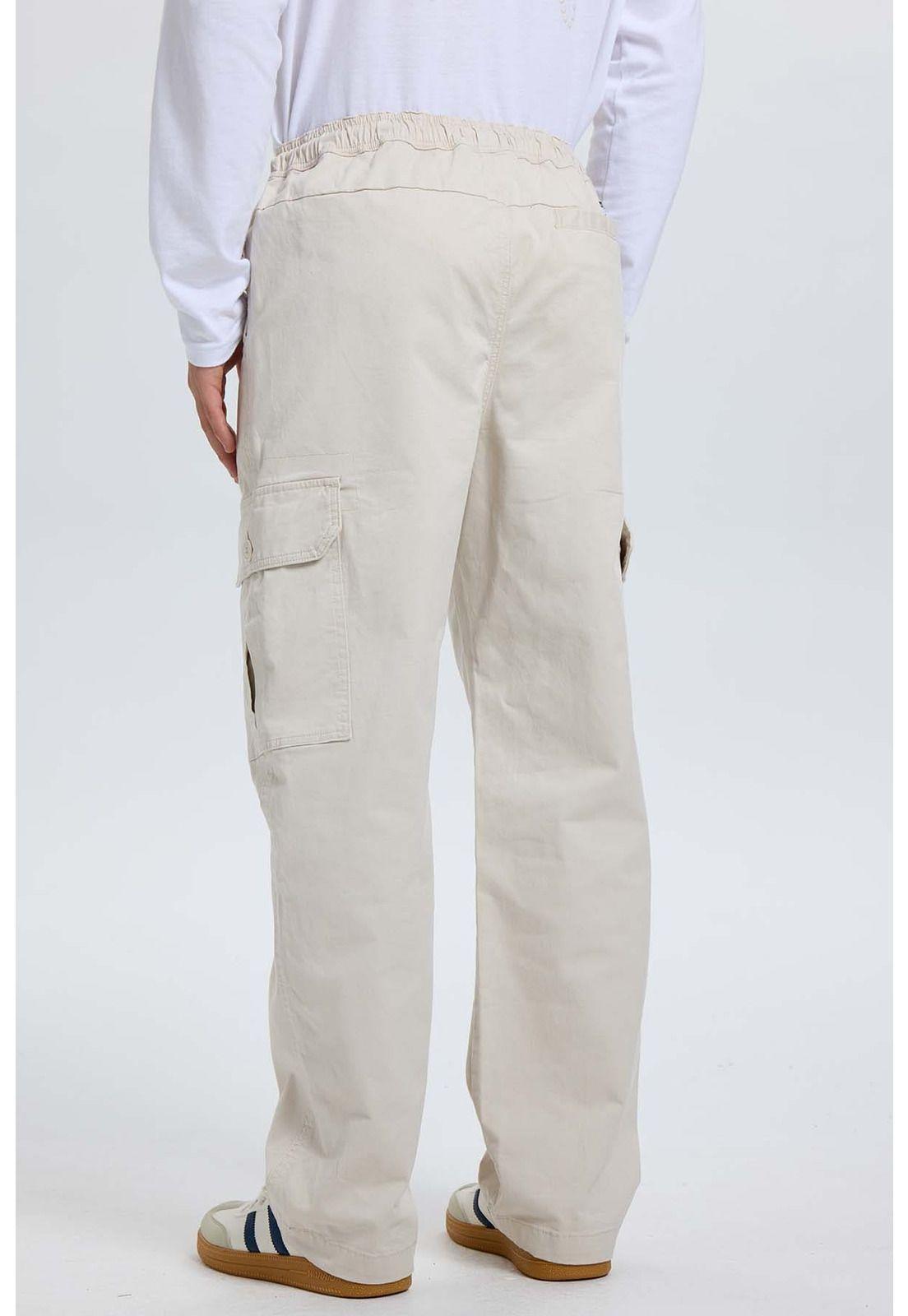 Pantalón Hombre Cargo Recto Beige-2