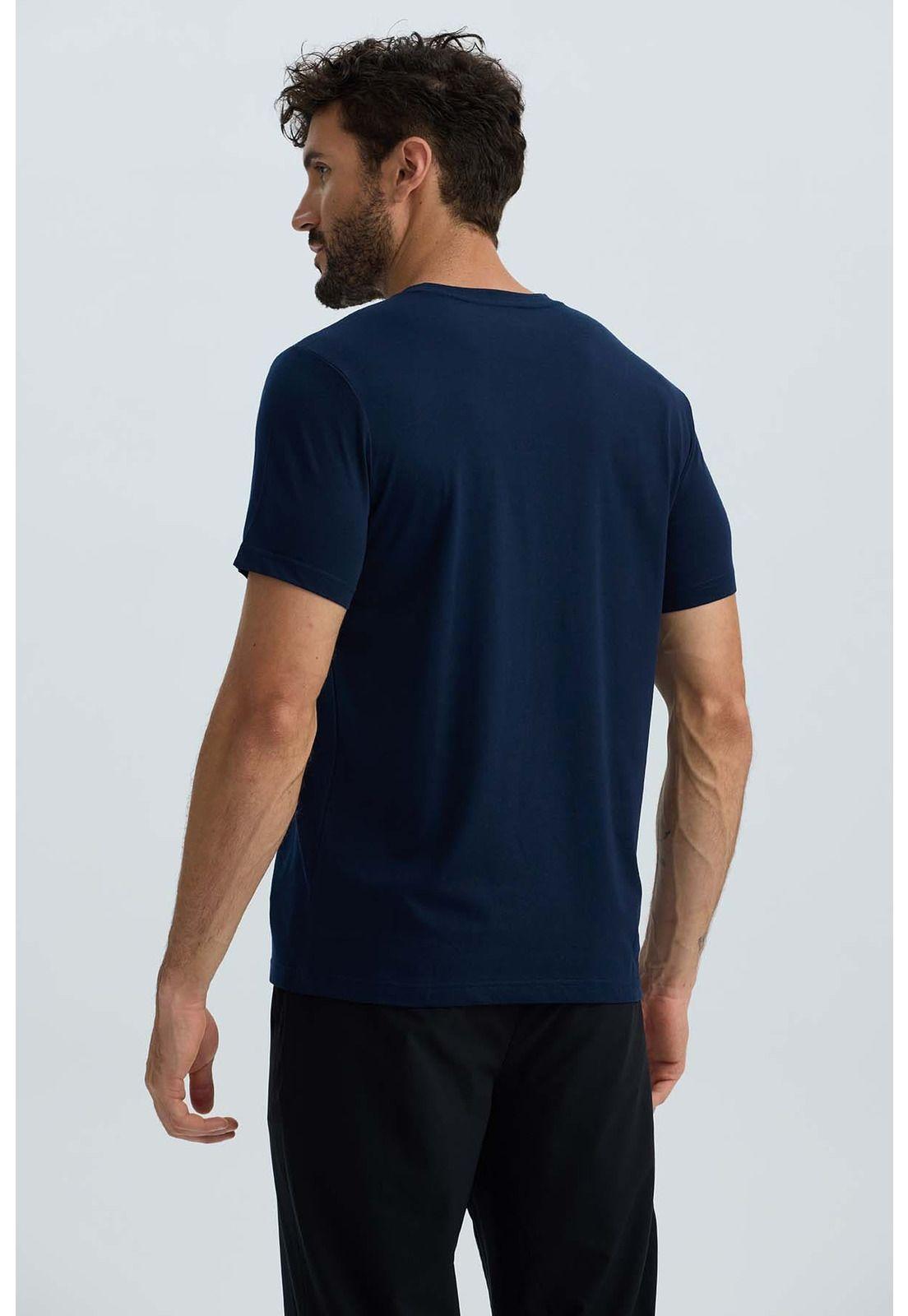 Polera Hombre Básica Azul-3