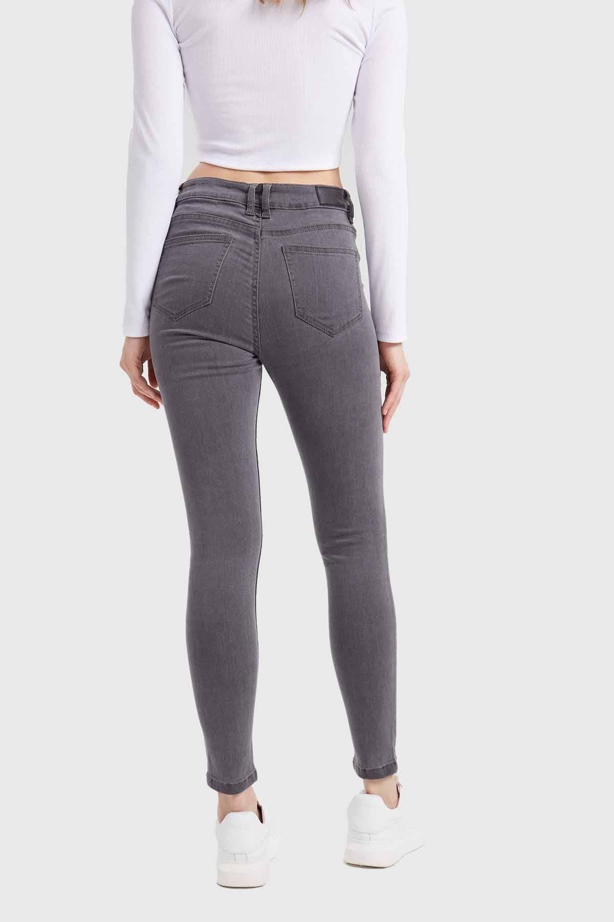Jeans Mujer Skinny Estela Gris-2