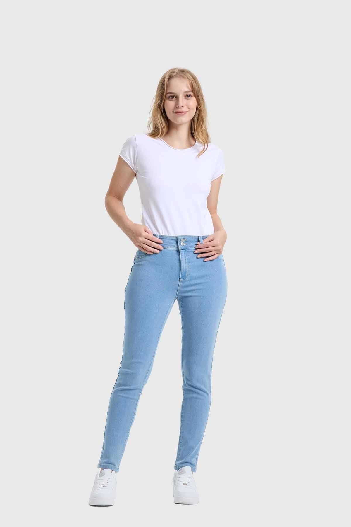 Jeans Mujer Skinny Jeny Push Up Celeste-2