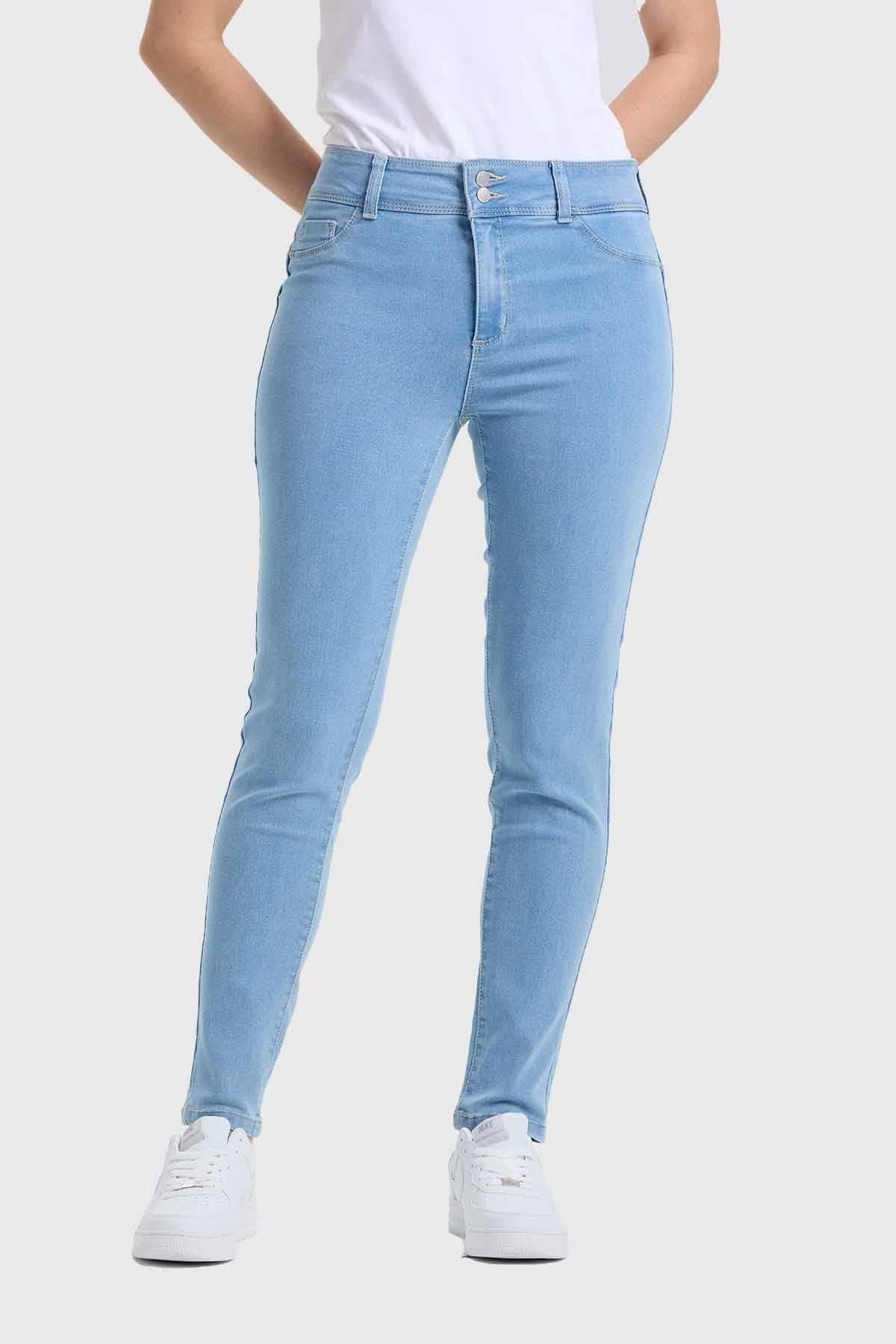 Jeans Mujer Skinny Jeny Push Up Celeste-4