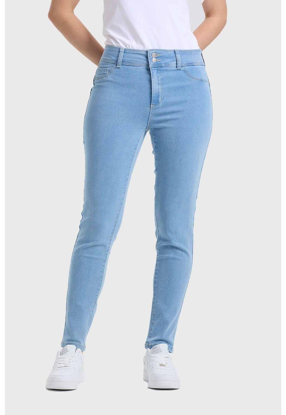 Jeans Mujer Skinny Jenny Push Up Celeste-0