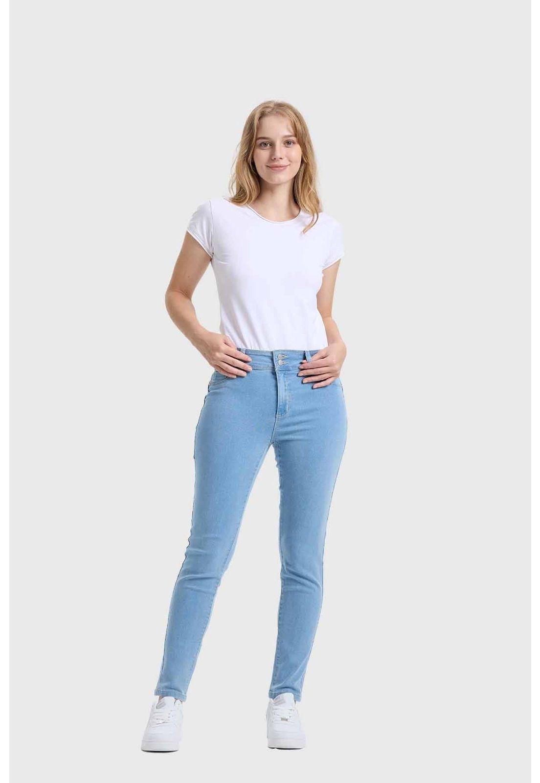 Jeans Mujer Skinny Jenny Push Up Celeste-3