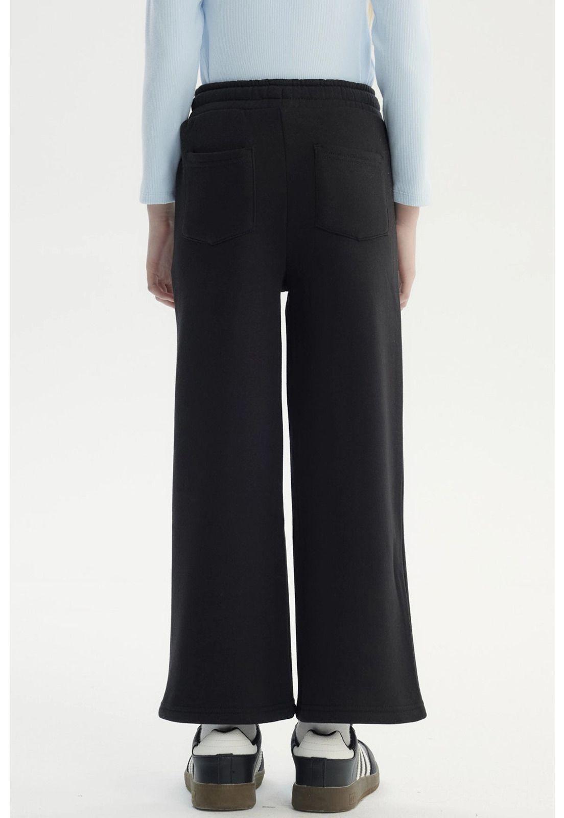 Pantalón Buzo Niña Wide Leg Negro - lll-2