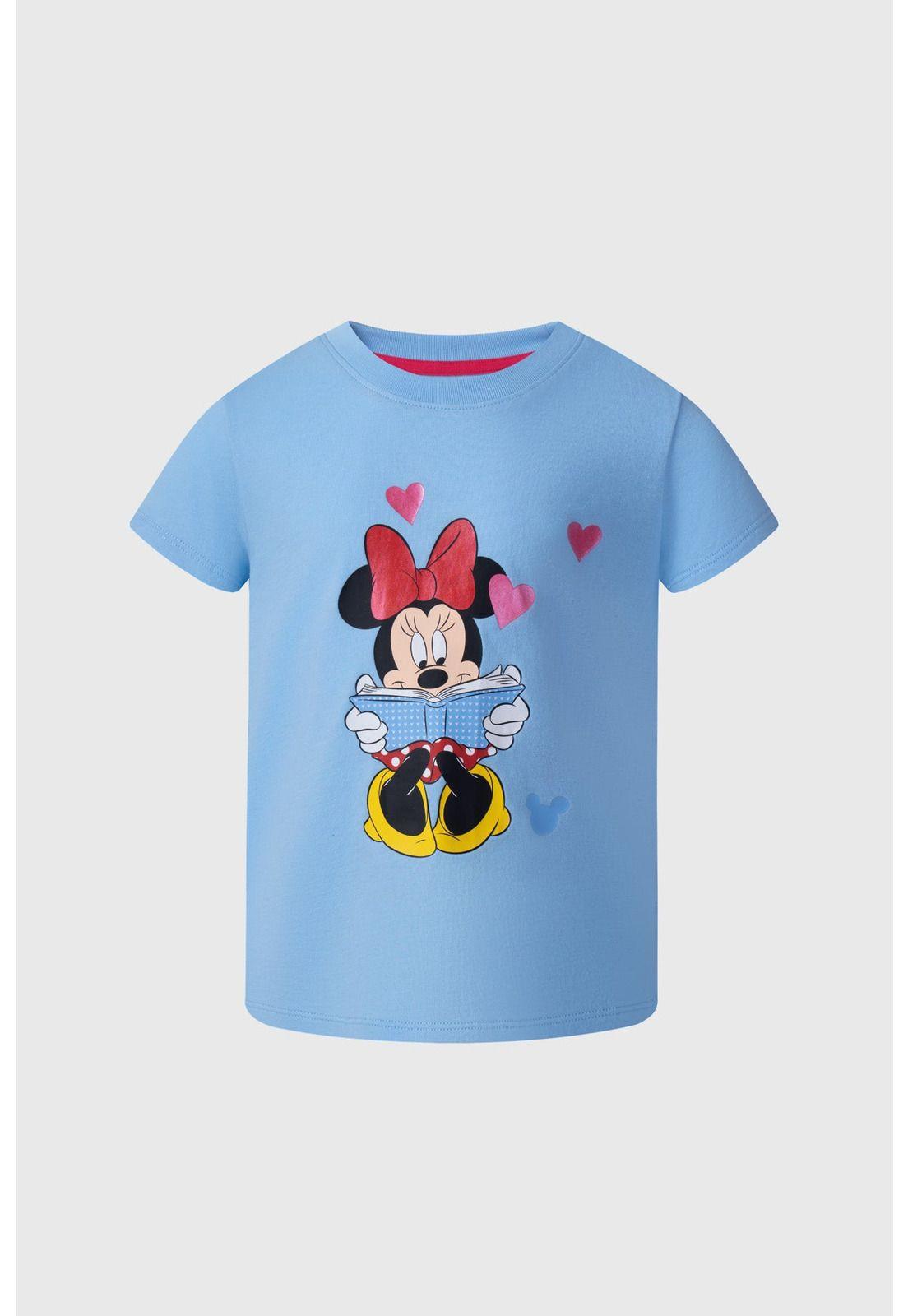 Polera Niña Minnie Celeste-0
