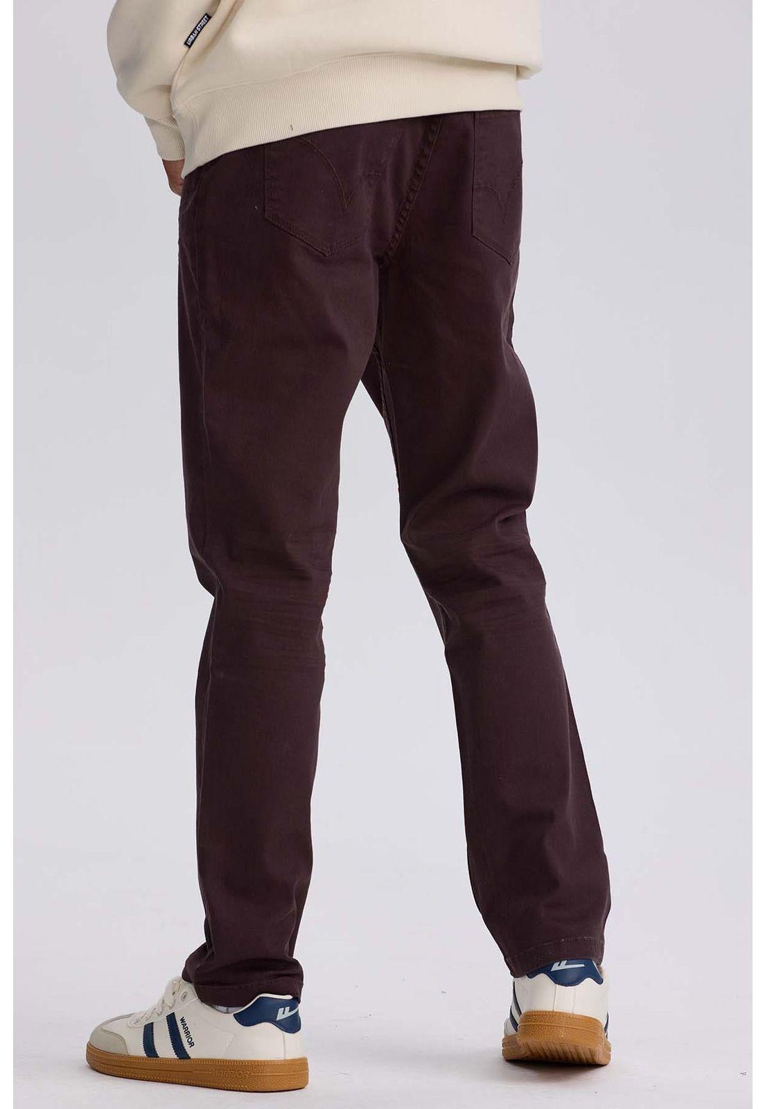 Jeans Hombre Slim Color Berenjena-2