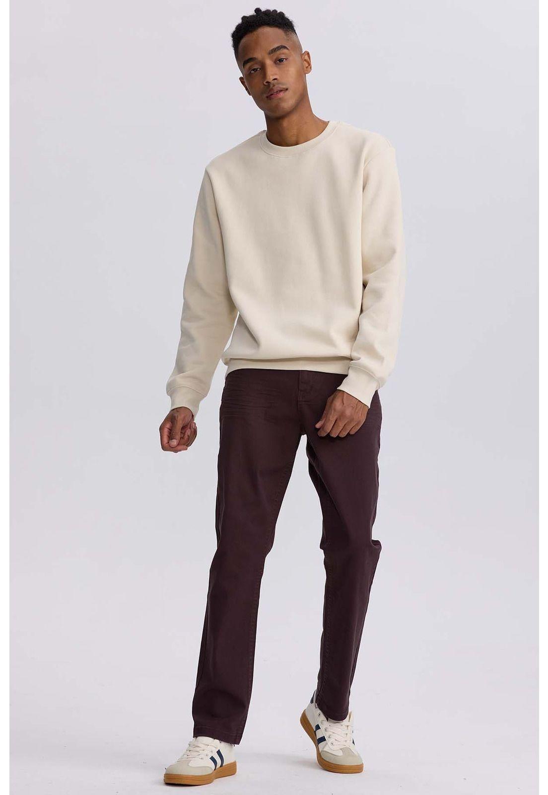 Jeans Hombre Slim Color Berenjena-3