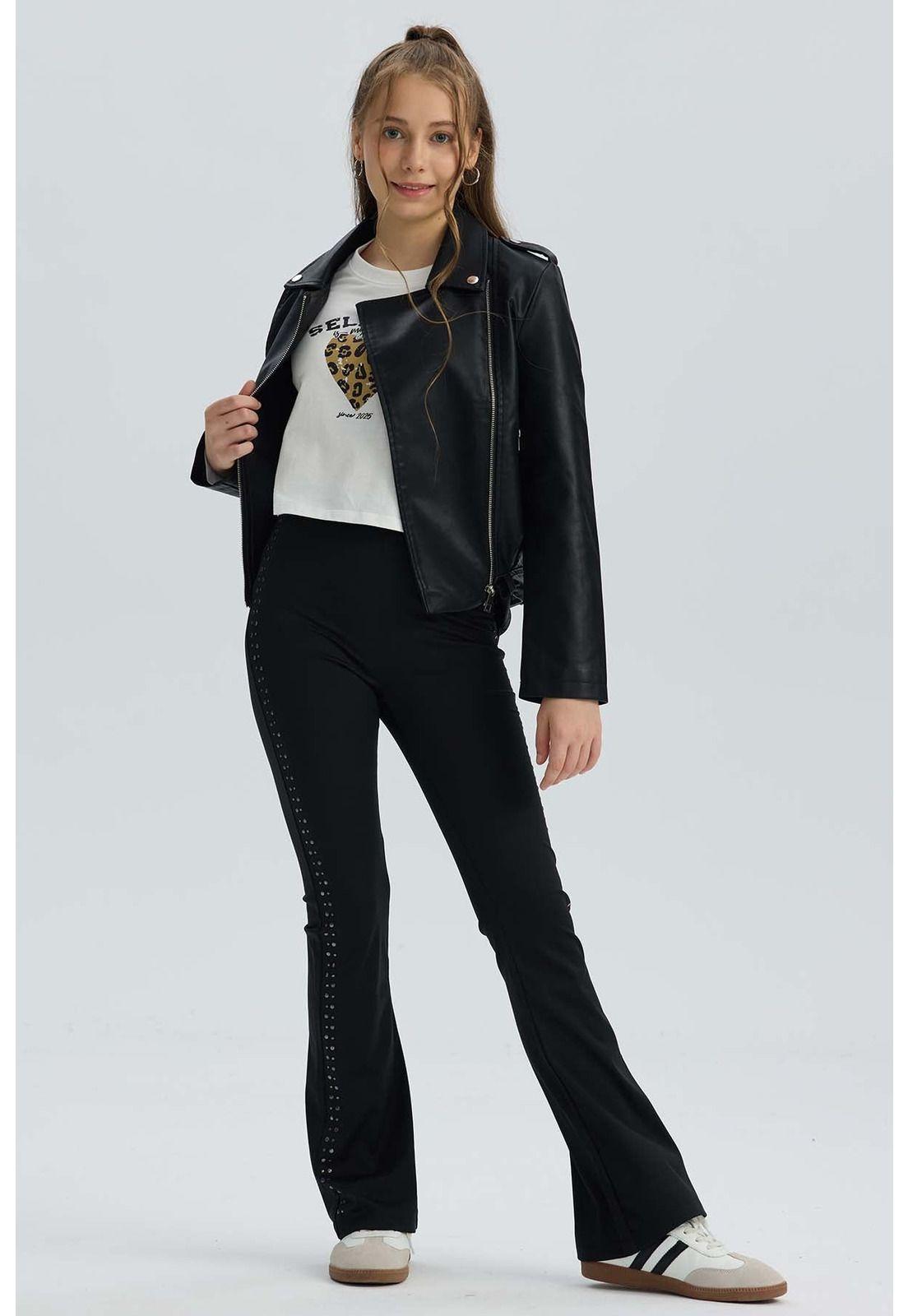 Chaqueta Niña Biker Negro-3