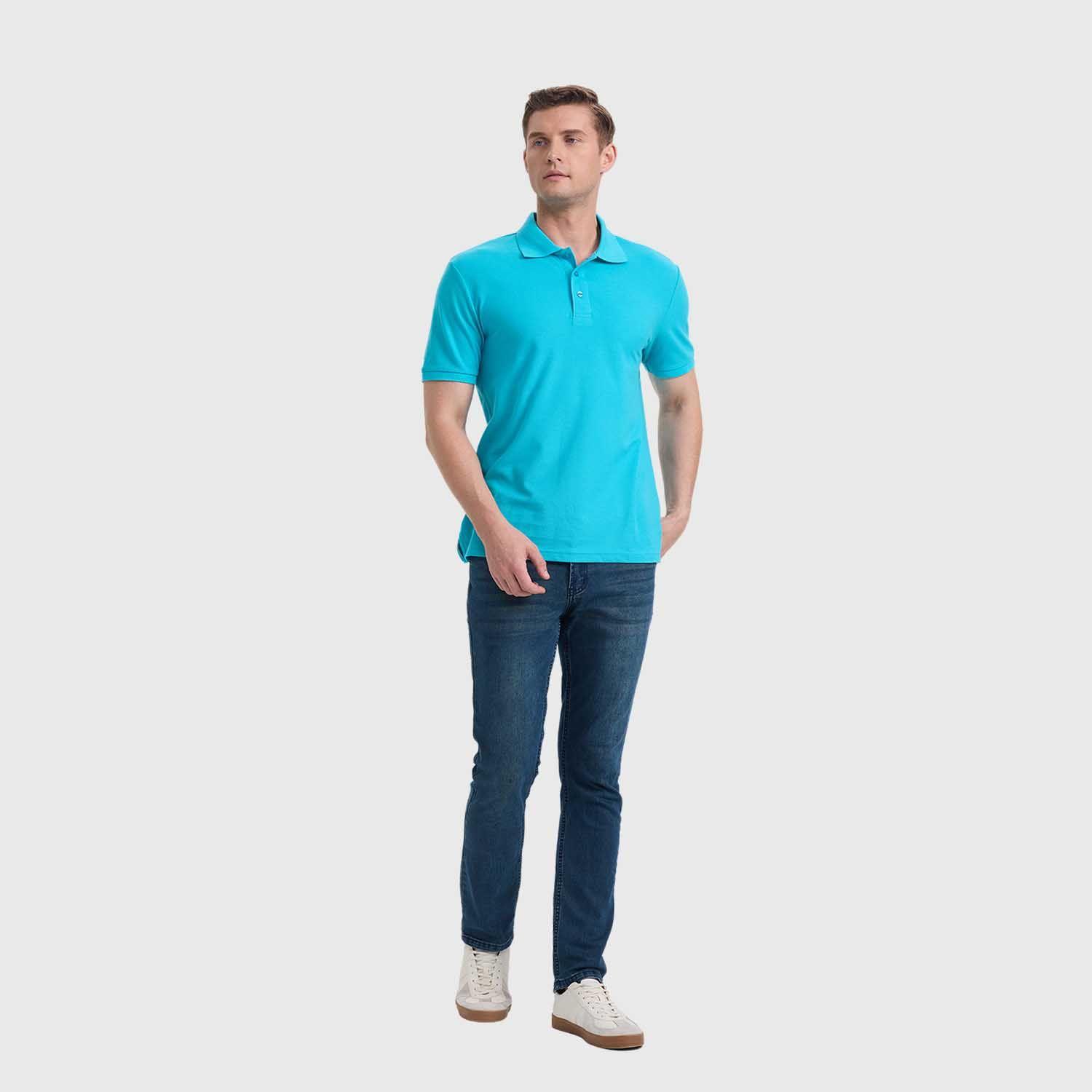 Polera Hombre Pique Lisa Básica Calipso Fashion's Park-3