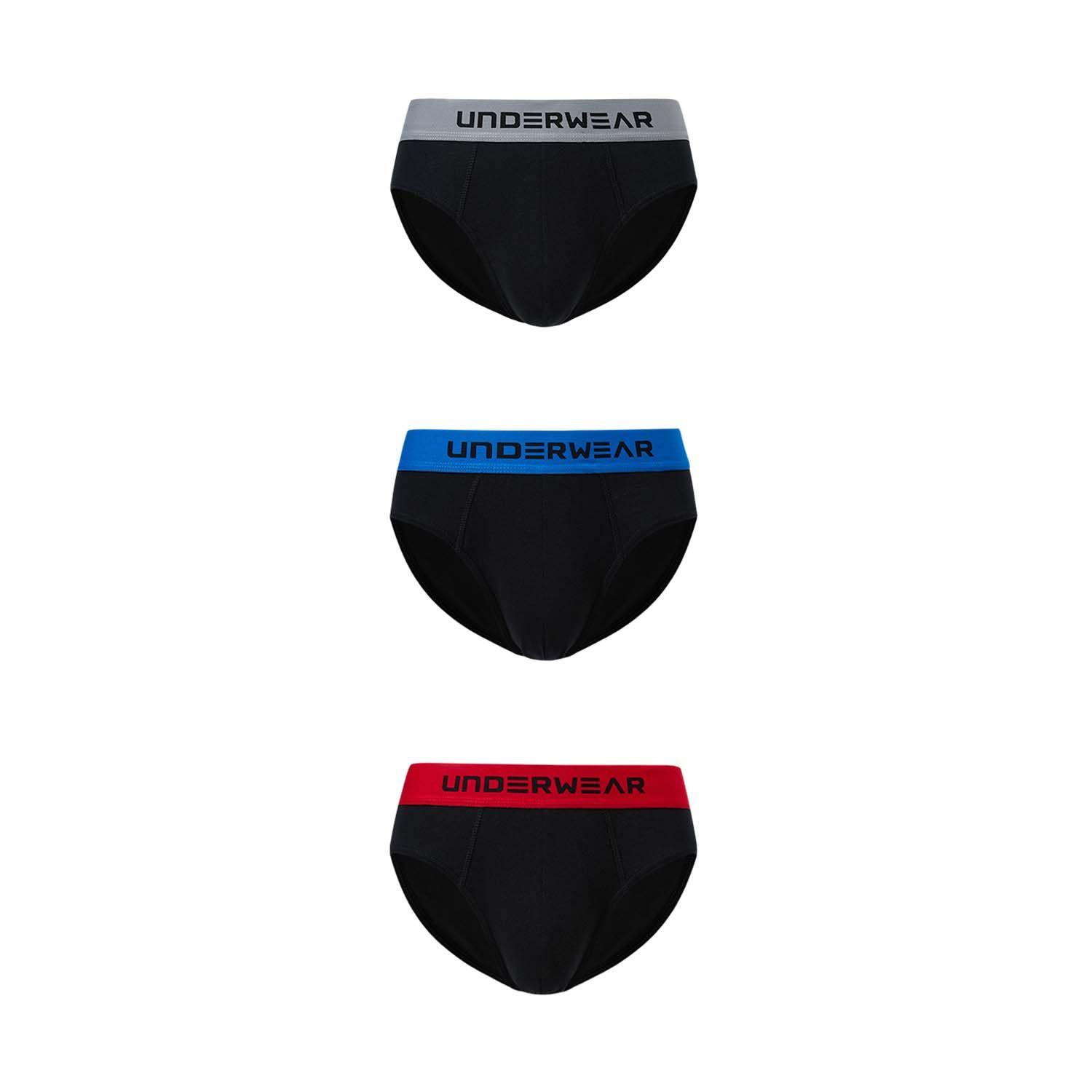 Boxer Hombre Tripack Liso Negro Iv-0