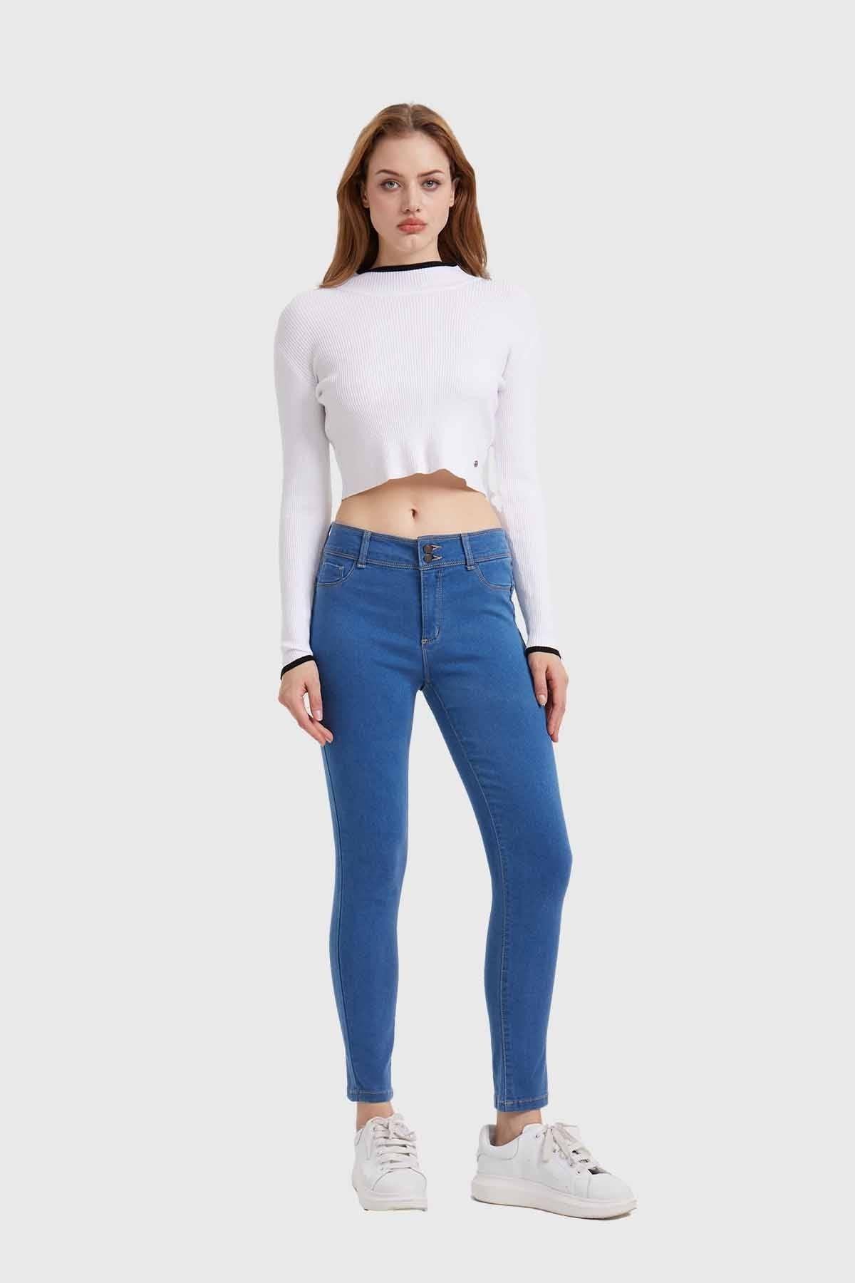 Jeans Mujer Skinny Push Up Jeny Azul-3