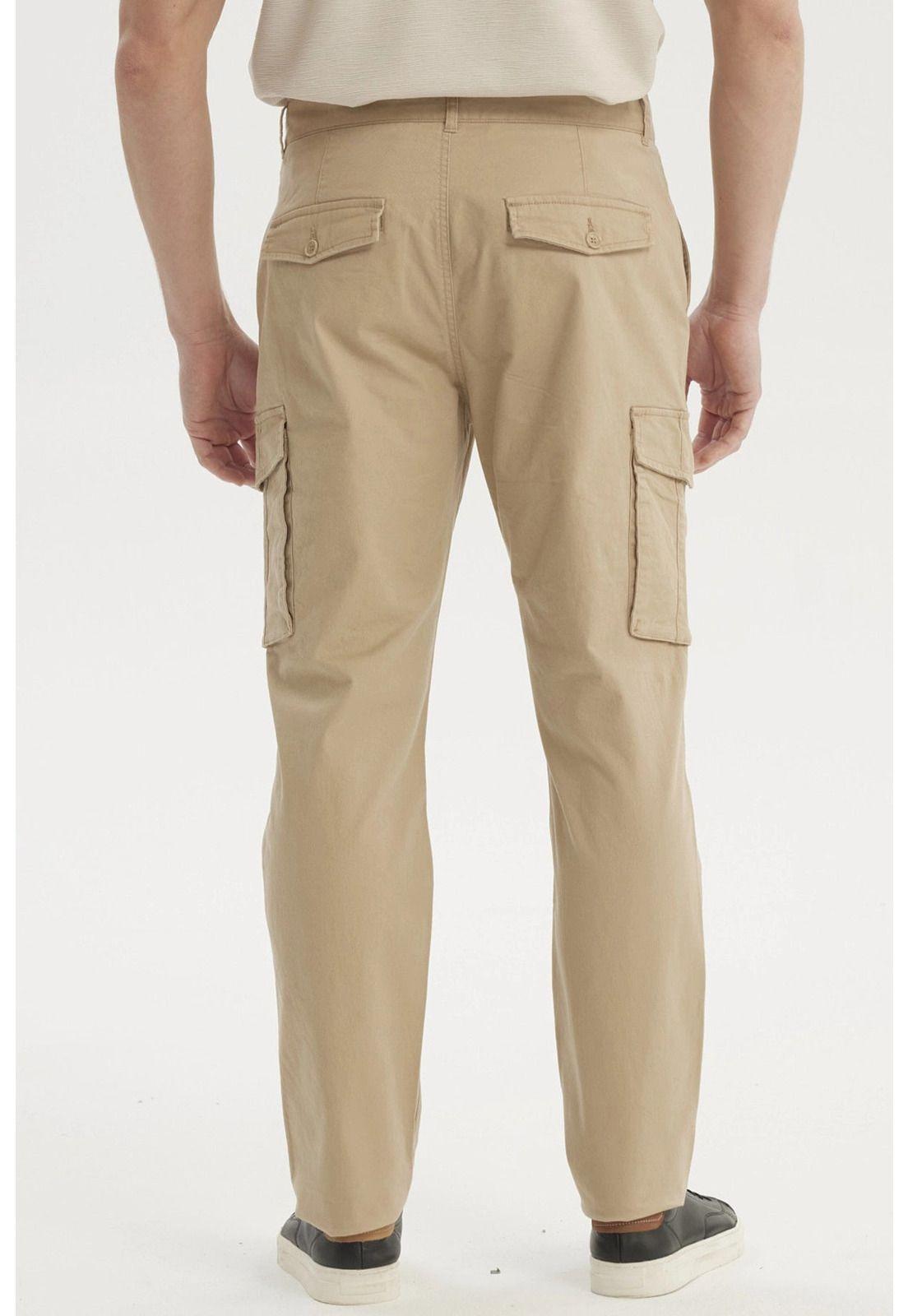 Pantalón Hombre Cargo Slim Fit Beige-2